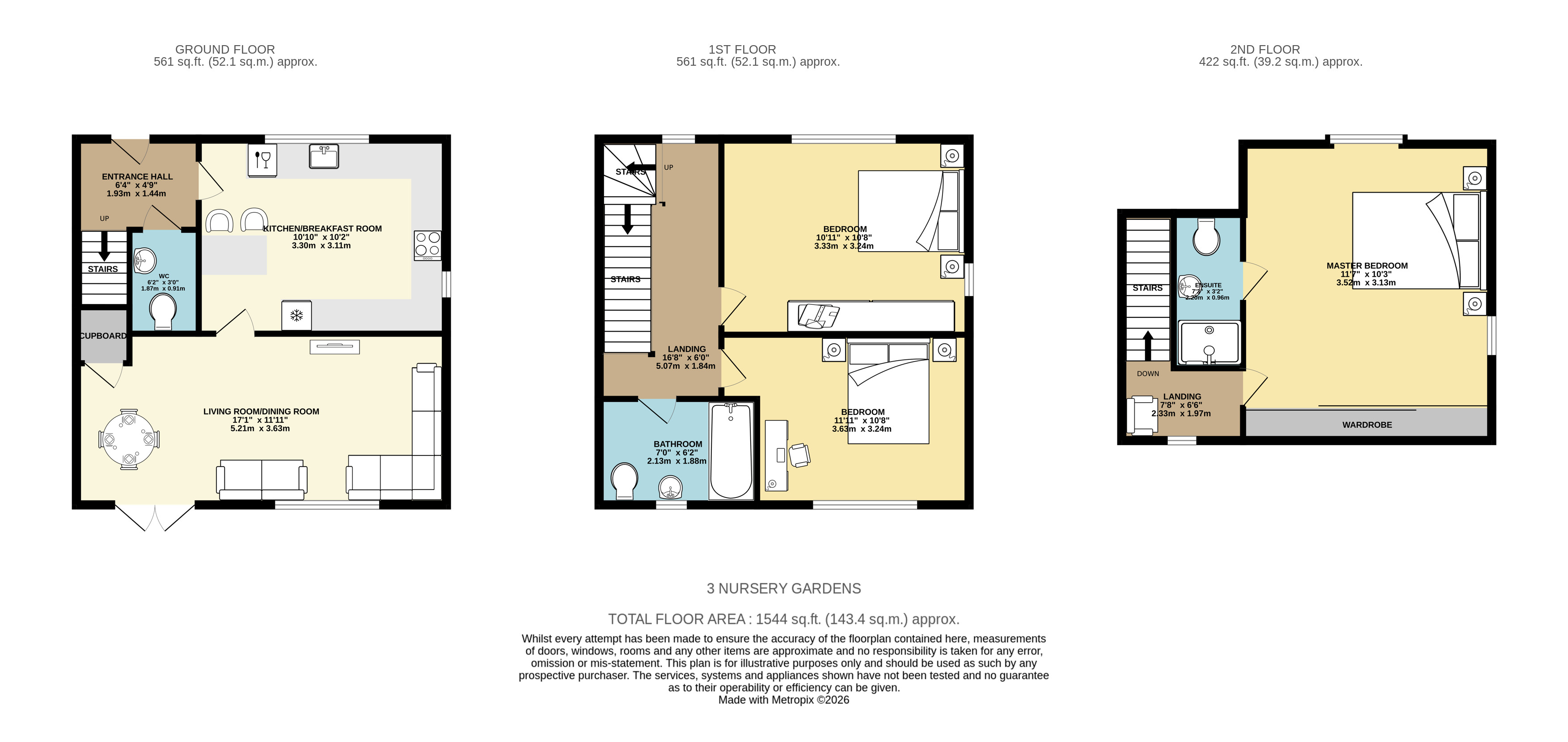 3, Nursery Gardens, Doncaster floorplan