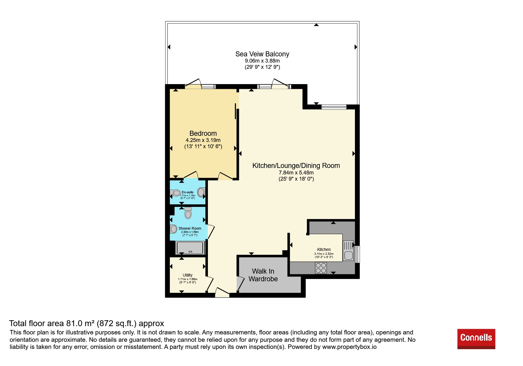 54 Singer Court, Manor Crescent, Paignton floorplan