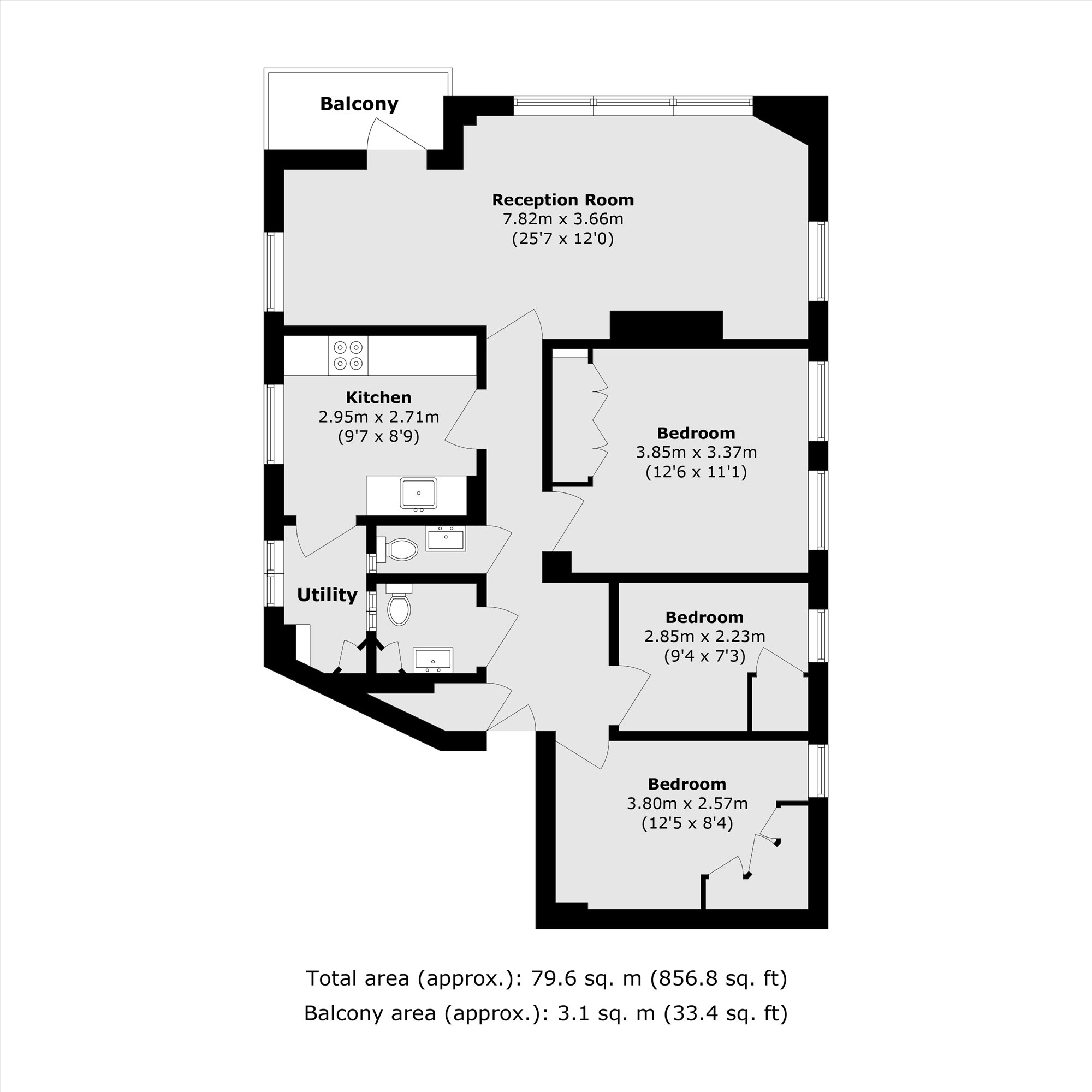 Flat 4, Mountbatten House, Hillcrest, London floorplan