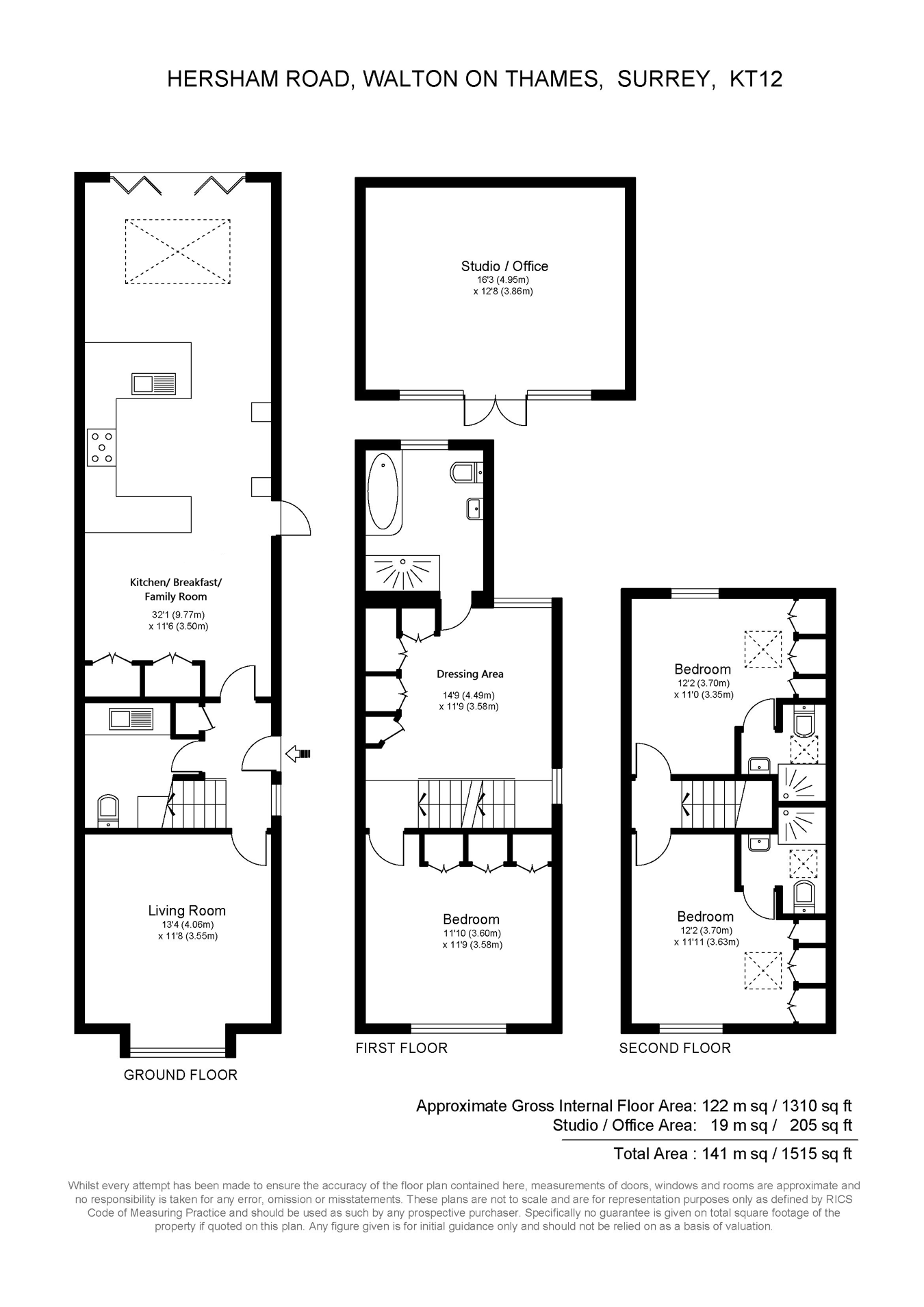 196, Hersham Road, Hersham floorplan