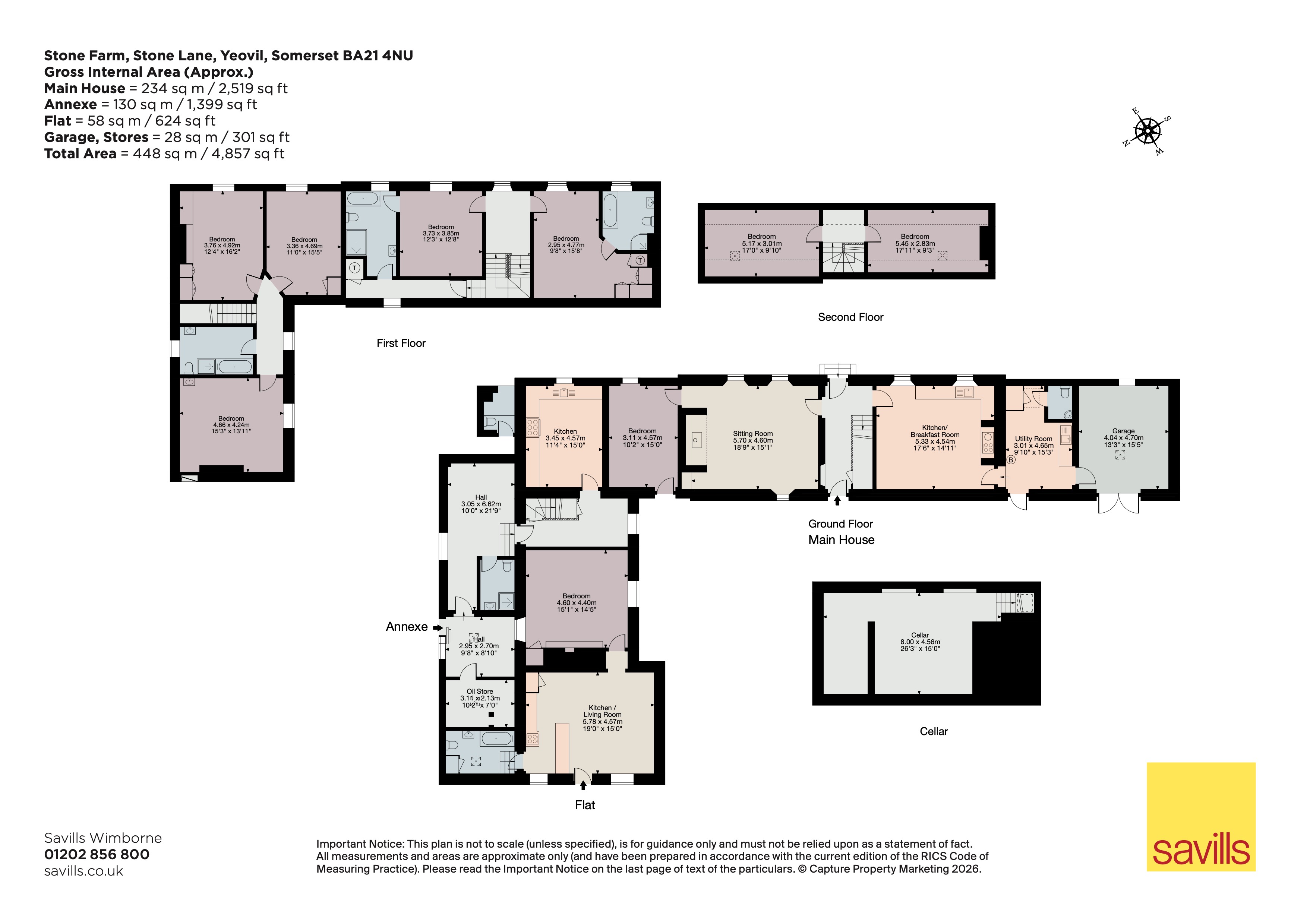 Stone Farmhouse,, Stone Lane, Somerset floorplan
