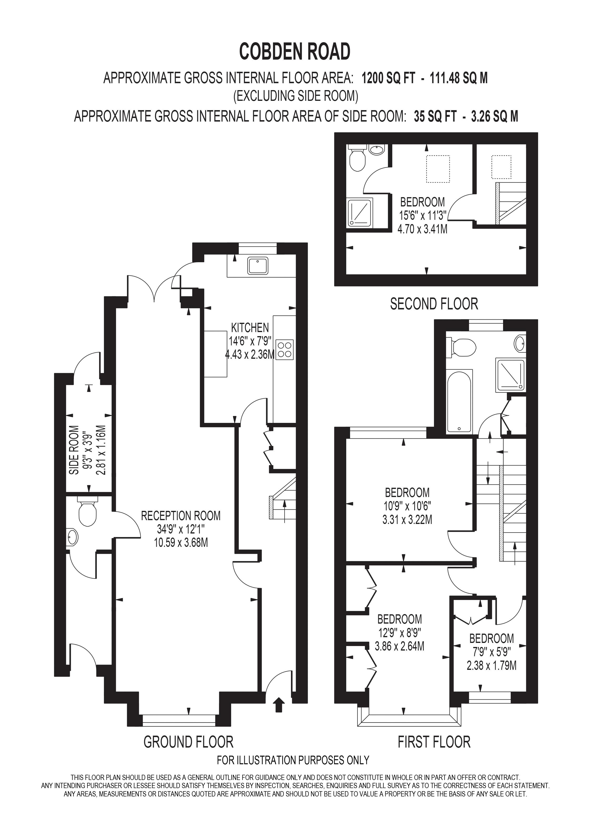 Cobden Road, London SE25, 4 bedroom end terrace house to rent