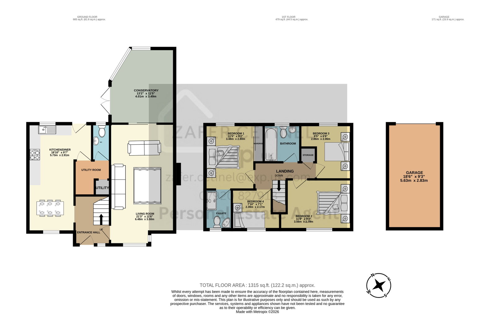 60, Linden Close, Cheltenham floorplan