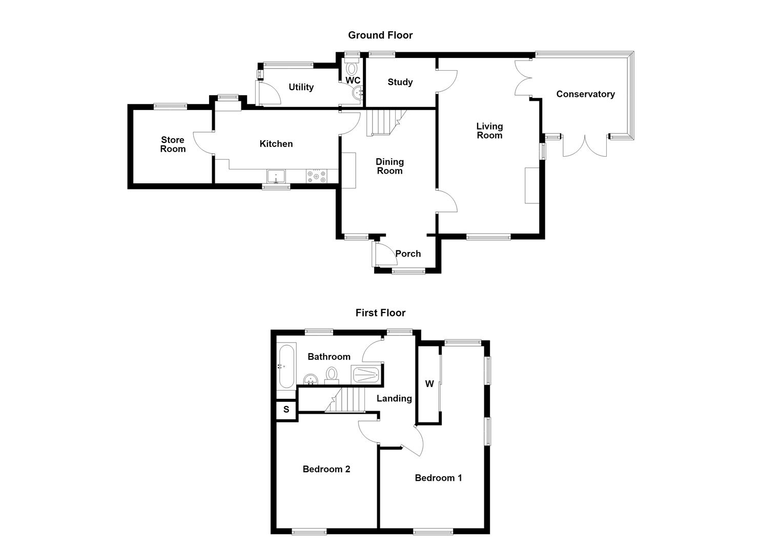Ivy Cottage, 66 Hot Lane, Biddulph Moor floorplan