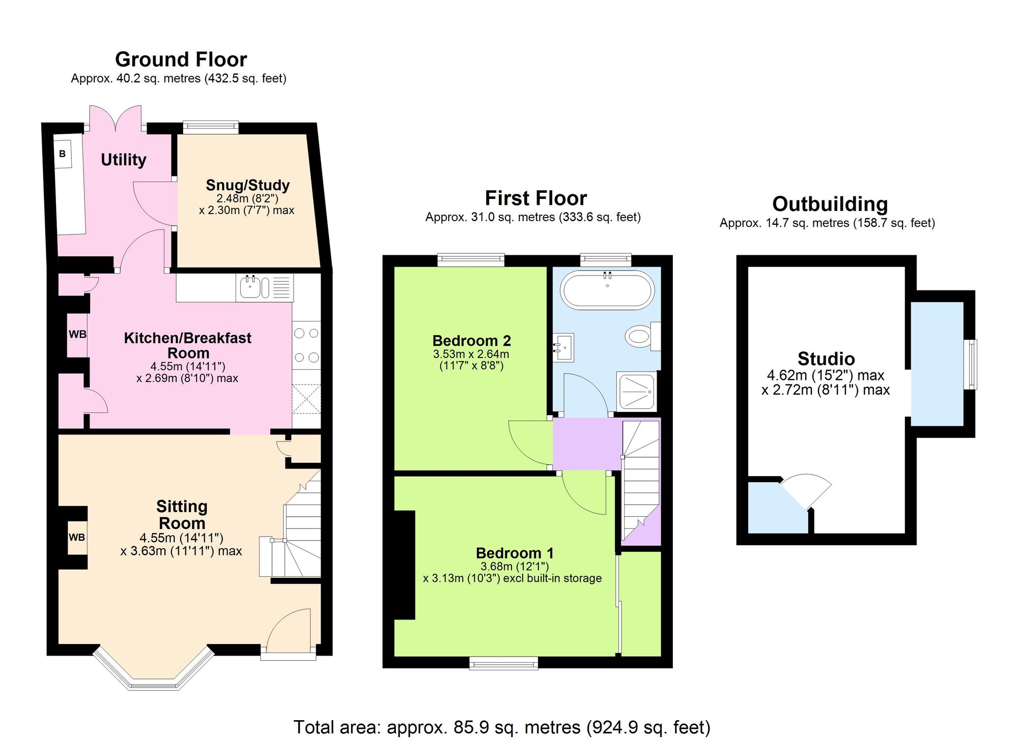 2 Yew Tree Cottage Grange Road, Tenterden floorplan
