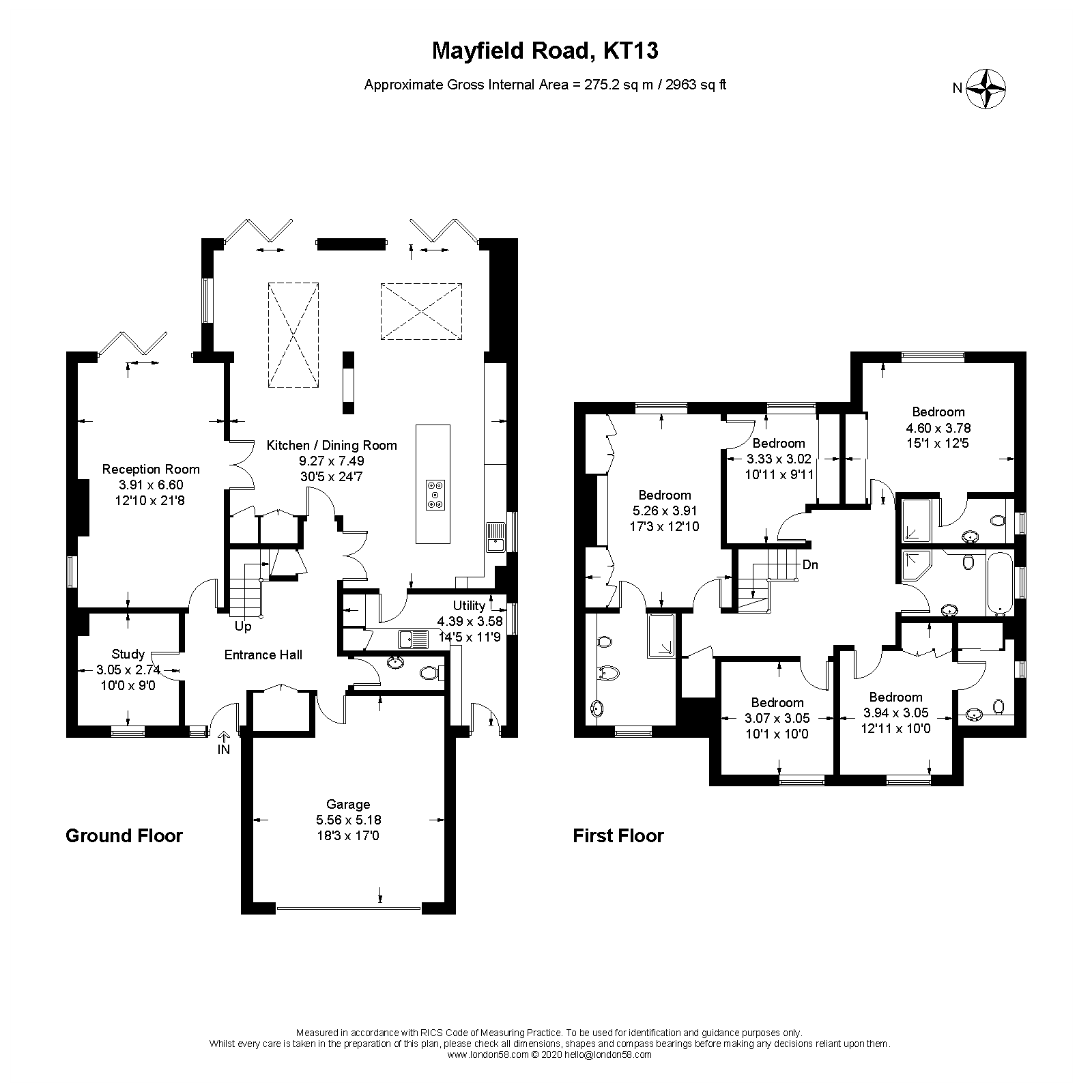 9a, Mayfield Road, Weybridge floorplan