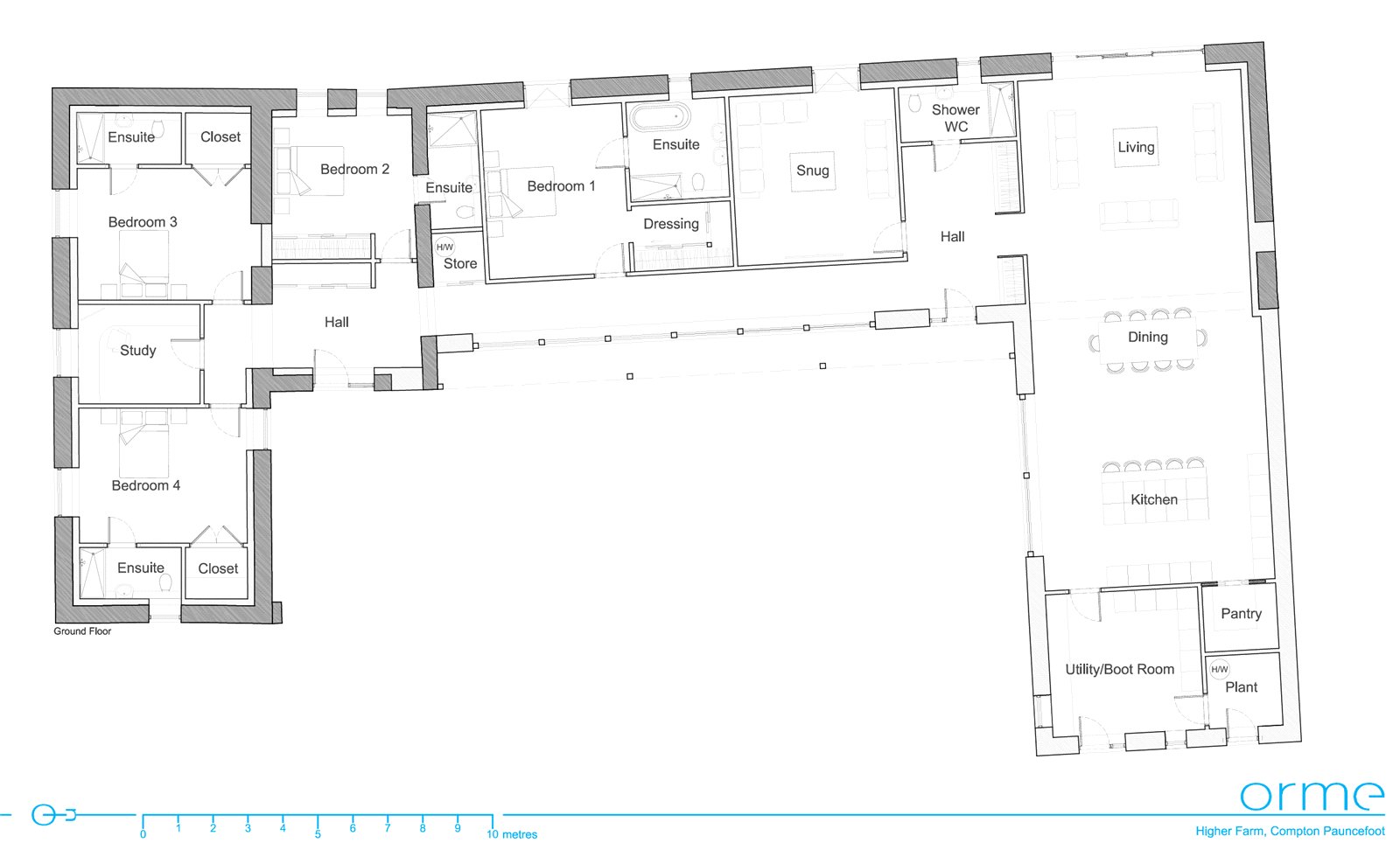 Arva Barn,, Compton Pauncefoot, Somerset floorplan