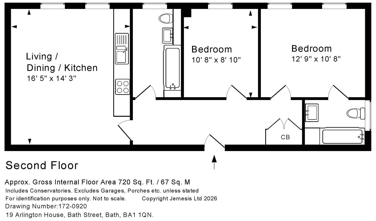 Arlington House,Flat 19, Bath Street, Bath floorplan