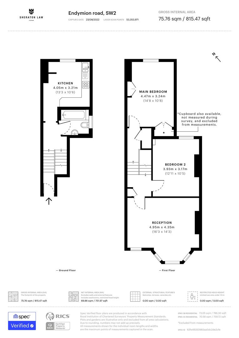 Flat 2, 86, Endymion Road, London floorplan