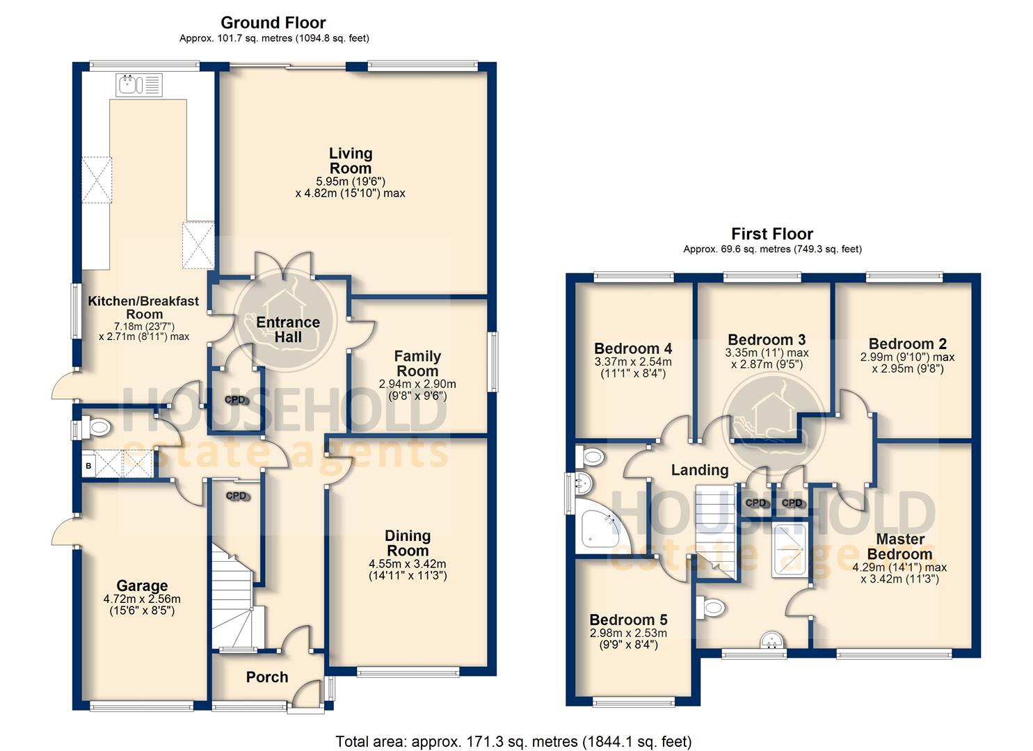 5 Bedrooms Detached house for sale in Fairford Avenue, Luton, Bedfordshire LU2