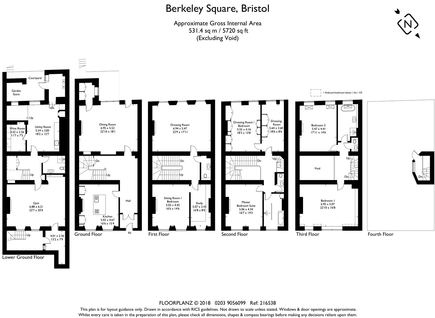 5 Bedrooms Terraced house for sale in Berkeley Square, Clifton, Bristol BS8