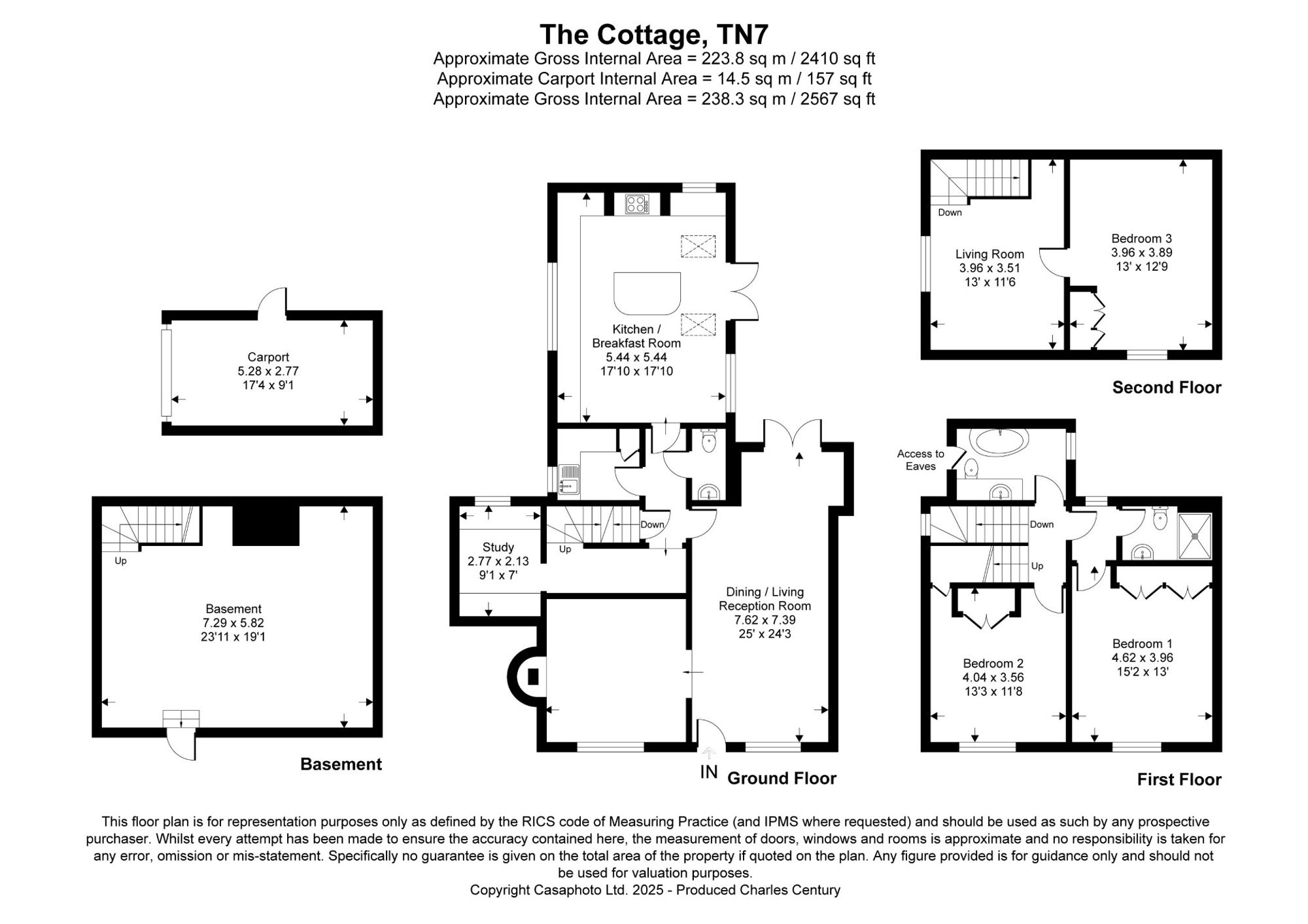 The Cottage, Hartfield floorplan
