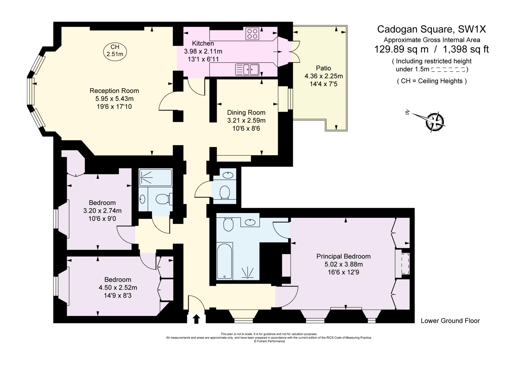 Flat 1, Cadogan Square, London floorplan