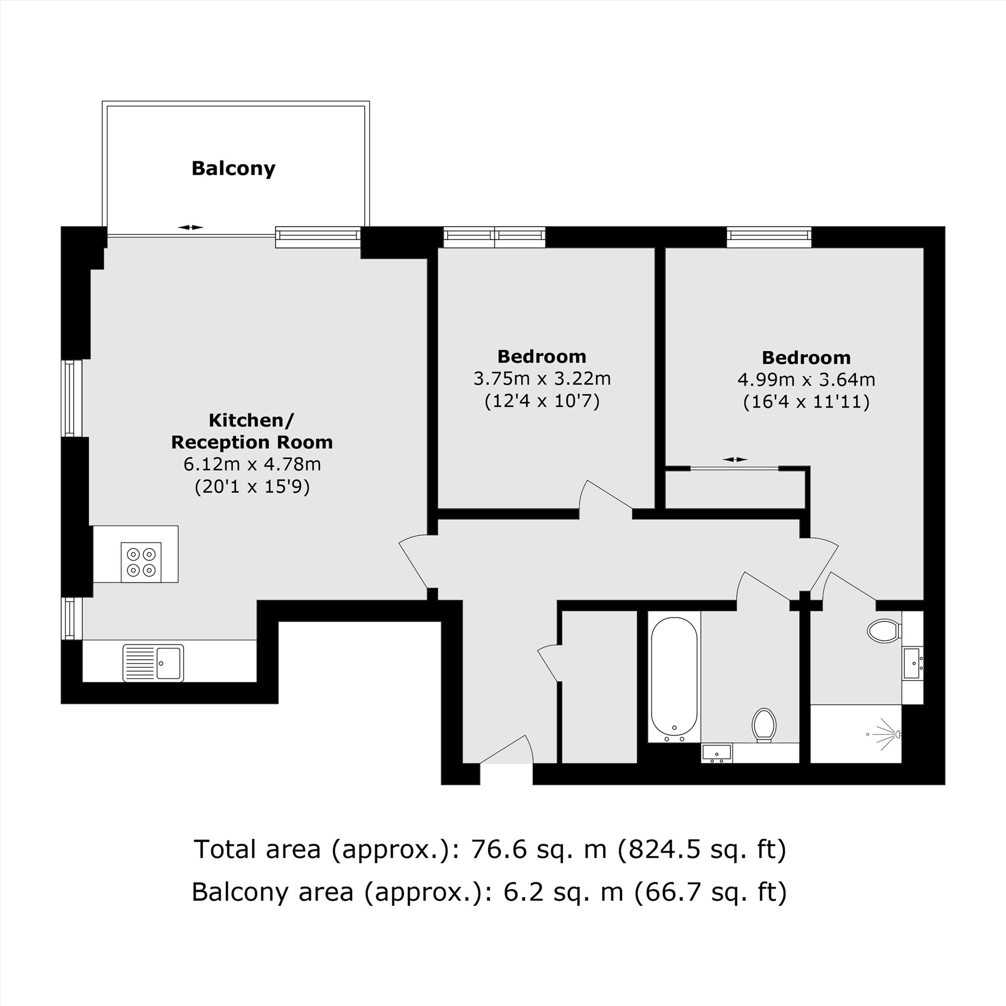 Flat 27 Clubhouse Apartments, 34, Stainsby Road, London floorplan