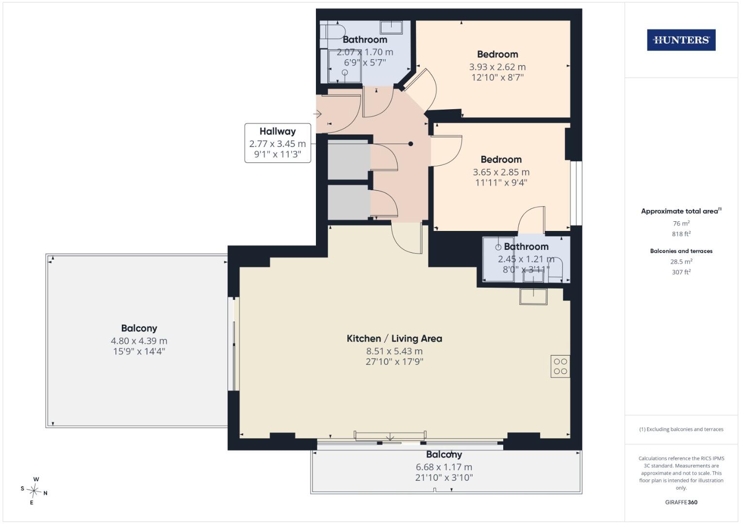Flat 30, Cobalt Quarter, Maritime Walk, Southampton floorplan