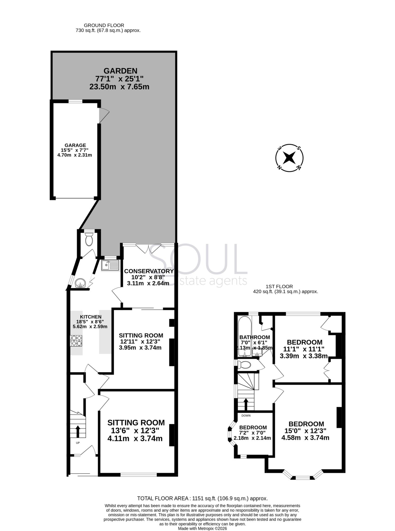 137, Hillcross Avenue, Morden floorplan