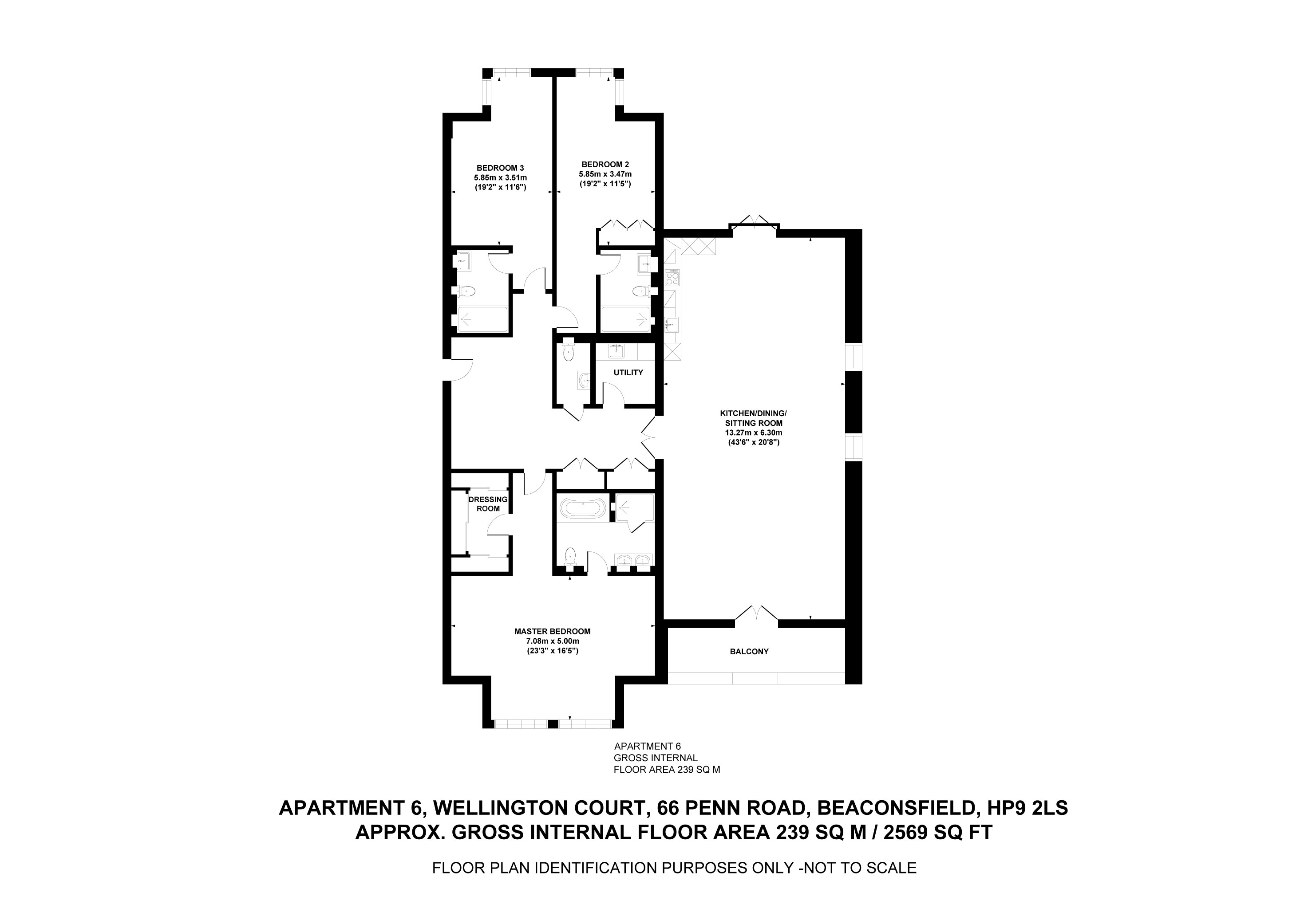 Apartment 6, Wellington Court, 66, Penn Road, Buckinghamshire floorplan