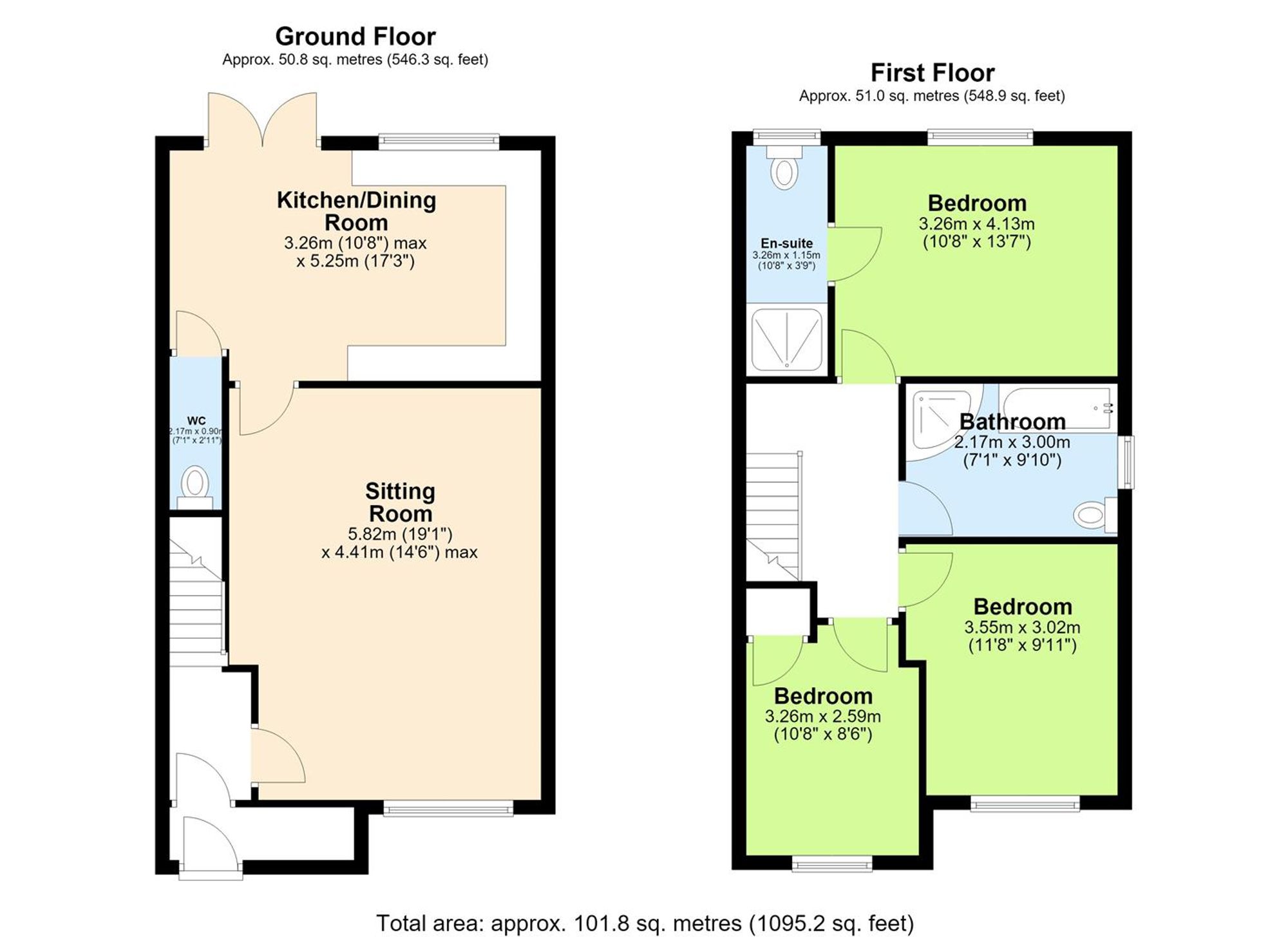36 Cross Street, Hindley floorplan