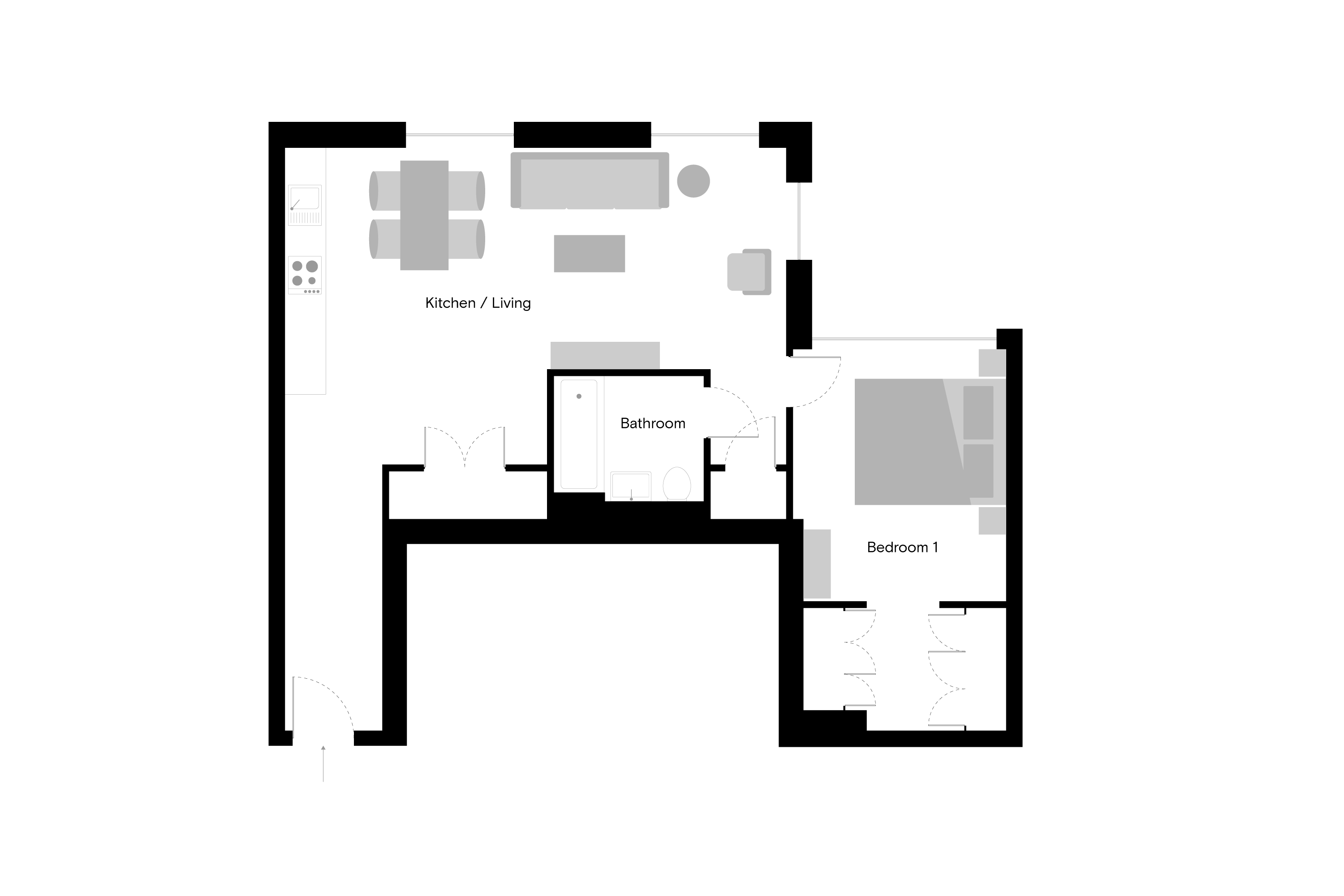 Flat 8613, Gessner Apartments, 3 Watermead Way, Tottenham Hale floorplan