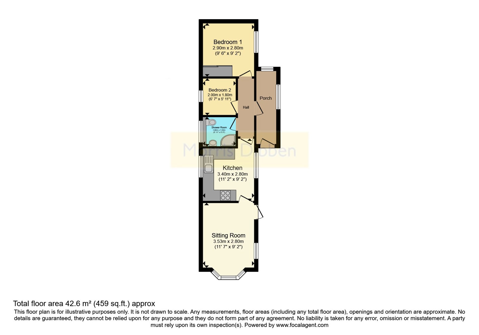 91, St. Hermans Caravan Estate, Hampshire floorplan
