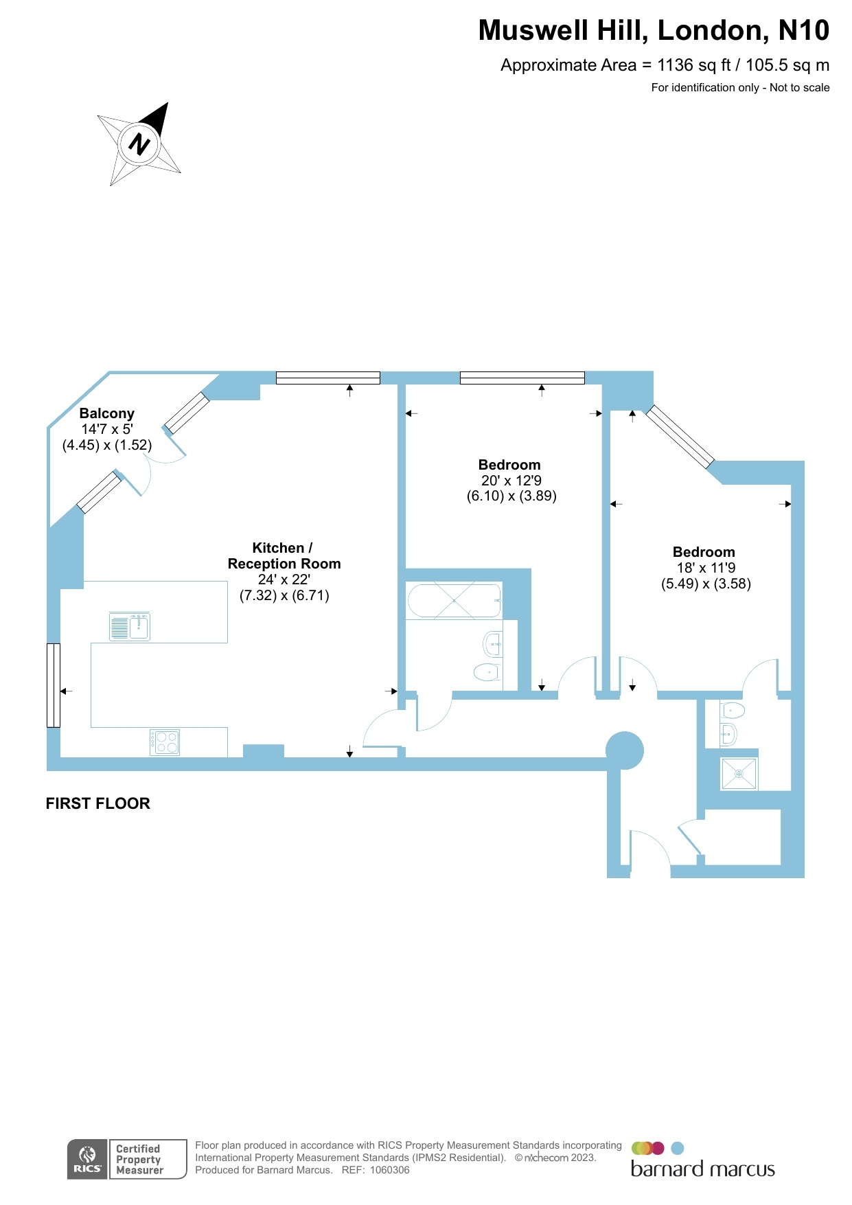 Muswell Hill, London N10, 2 bedroom flat for sale - 66142474 ...