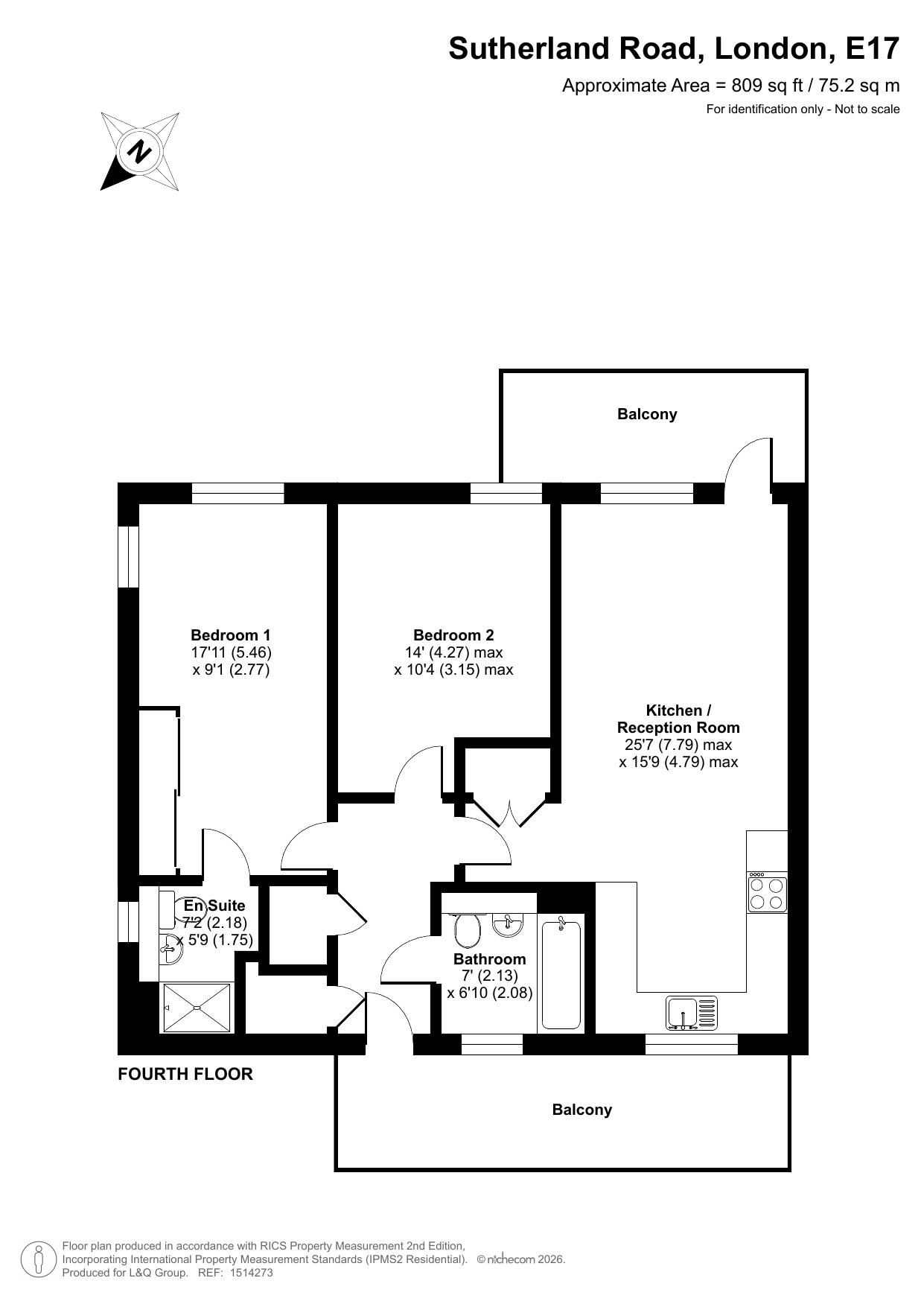 71 Sutherland Road, London floorplan