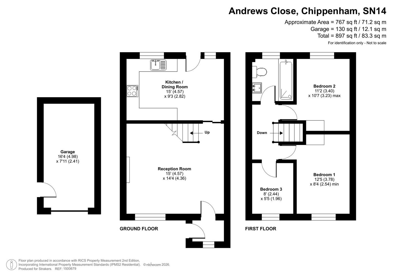 28, Andrews Close, Chippenham floorplan