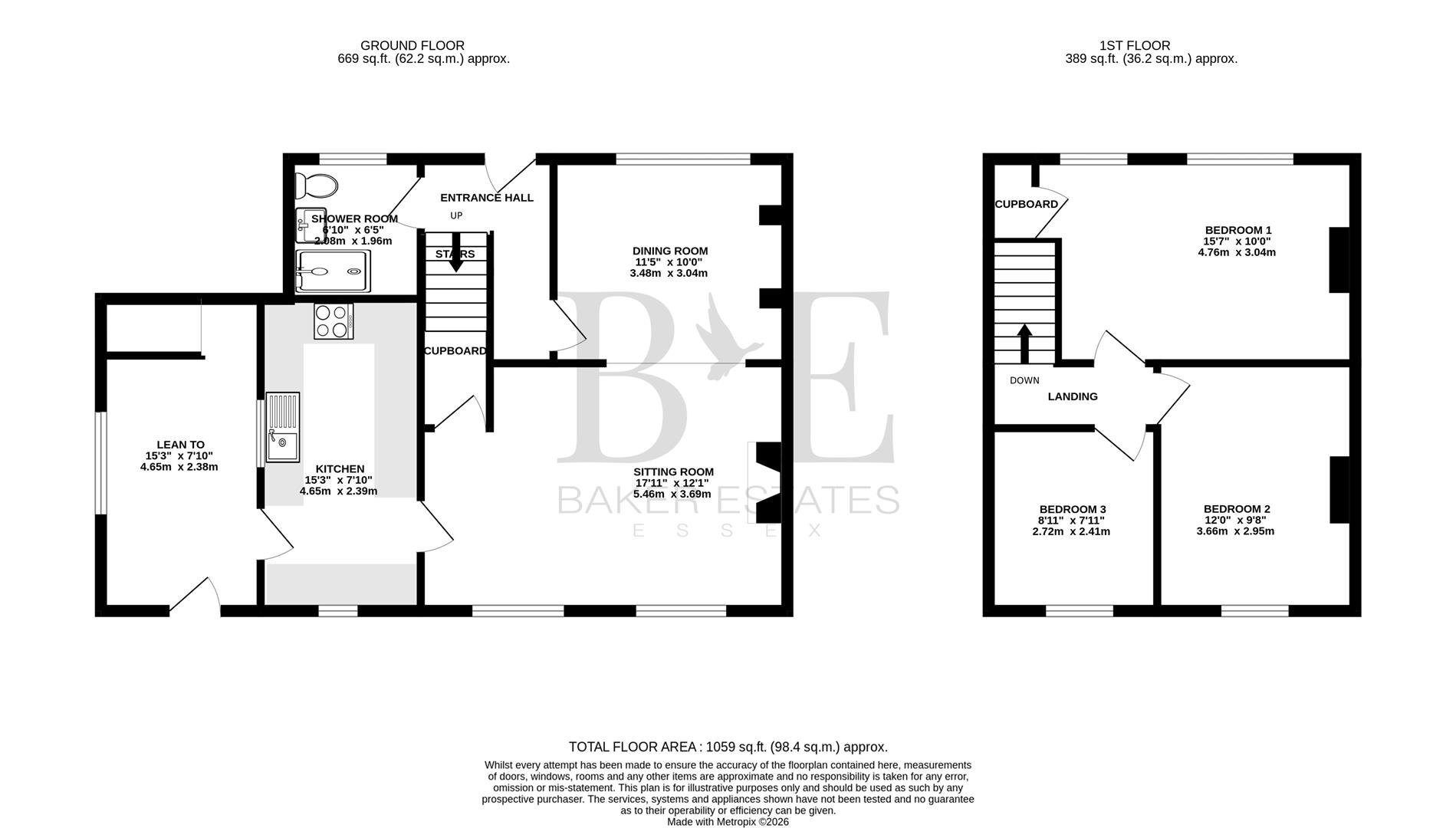 1, Catchpole Lane, Great Totham floorplan