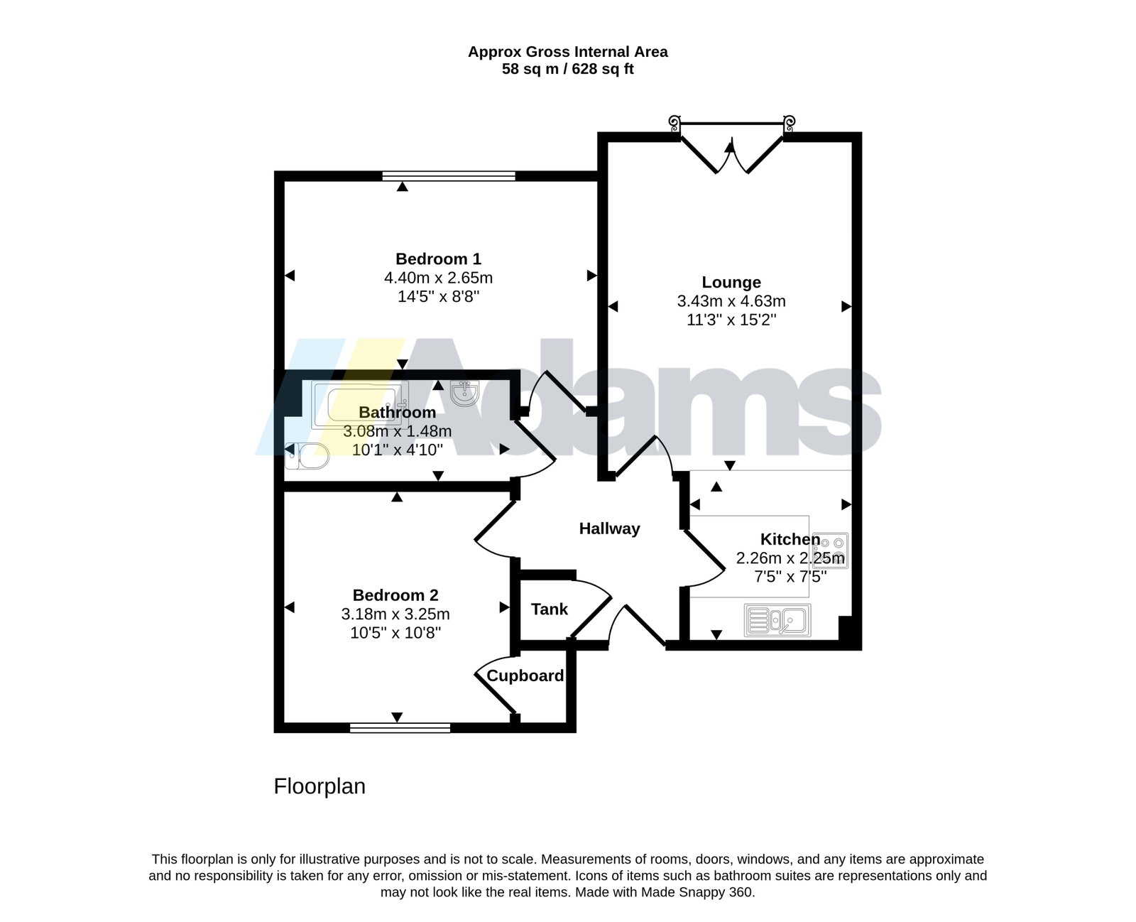 Waterside Court,Flat 6, Old Coach Road, Runcorn floorplan