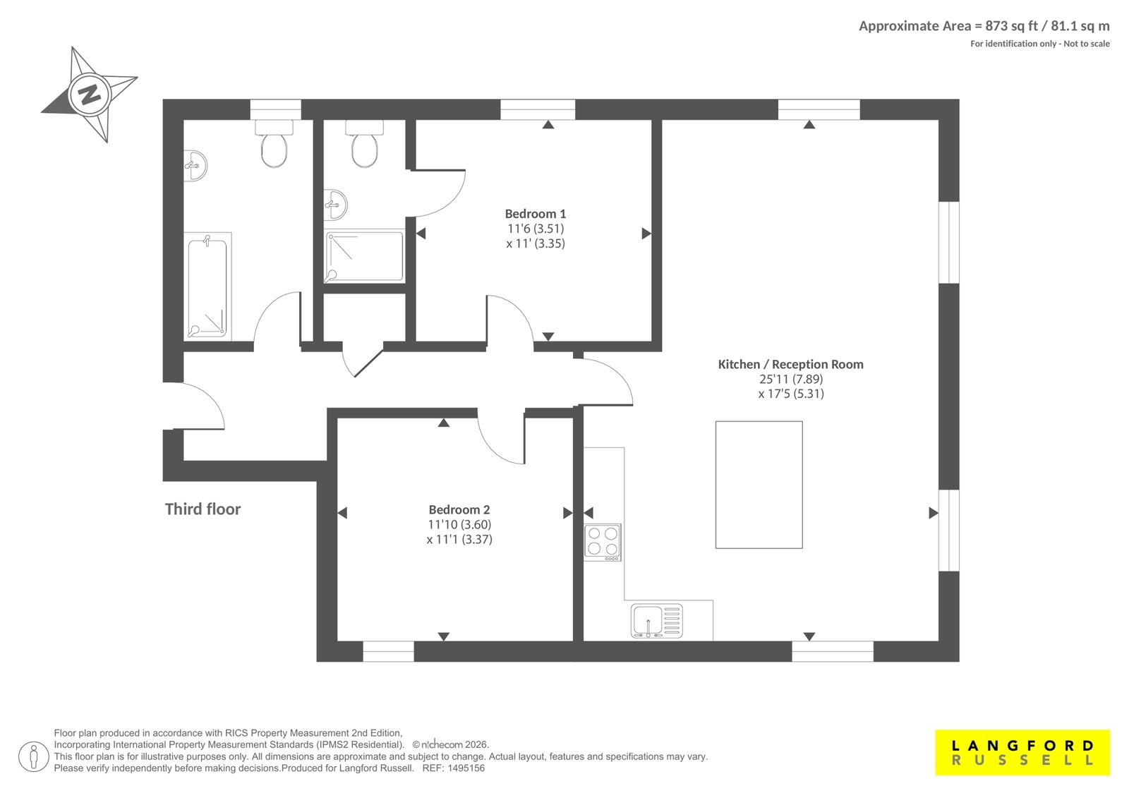 Flat 32, Brompton Court,, Tweedy Road, Bromley floorplan