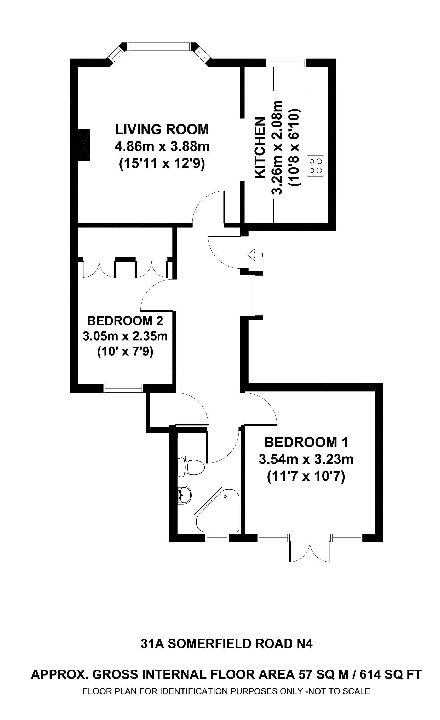 2 Bedrooms Flat to rent in Somerfield Road, Finsbury Park, London N4