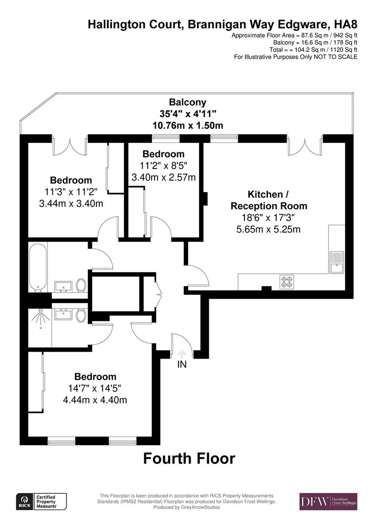 Hallington Court, Edgware Green floorplan