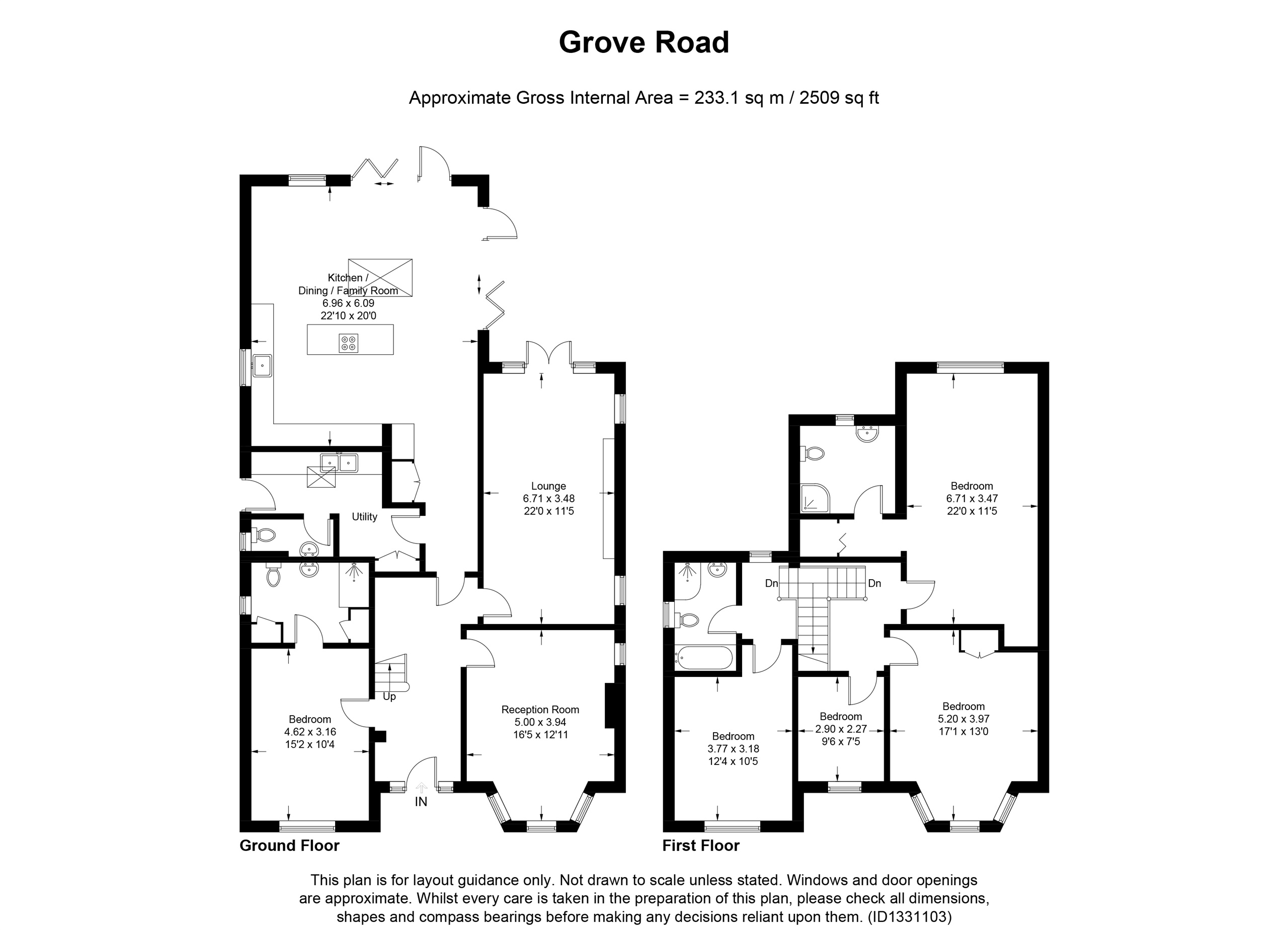 112, Grove Road, Tring floorplan