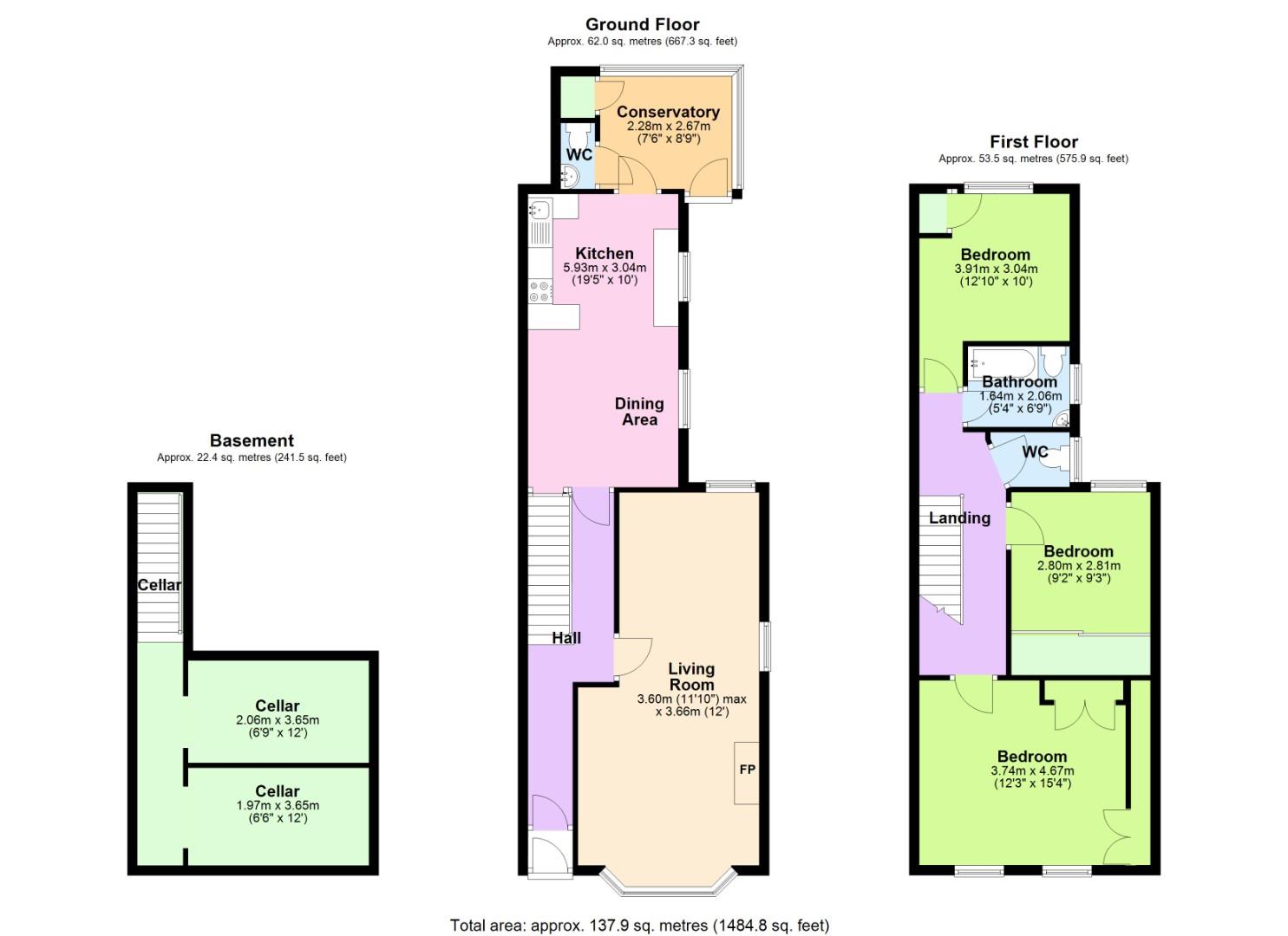 23, Fleeman Grove, Nottingham floorplan