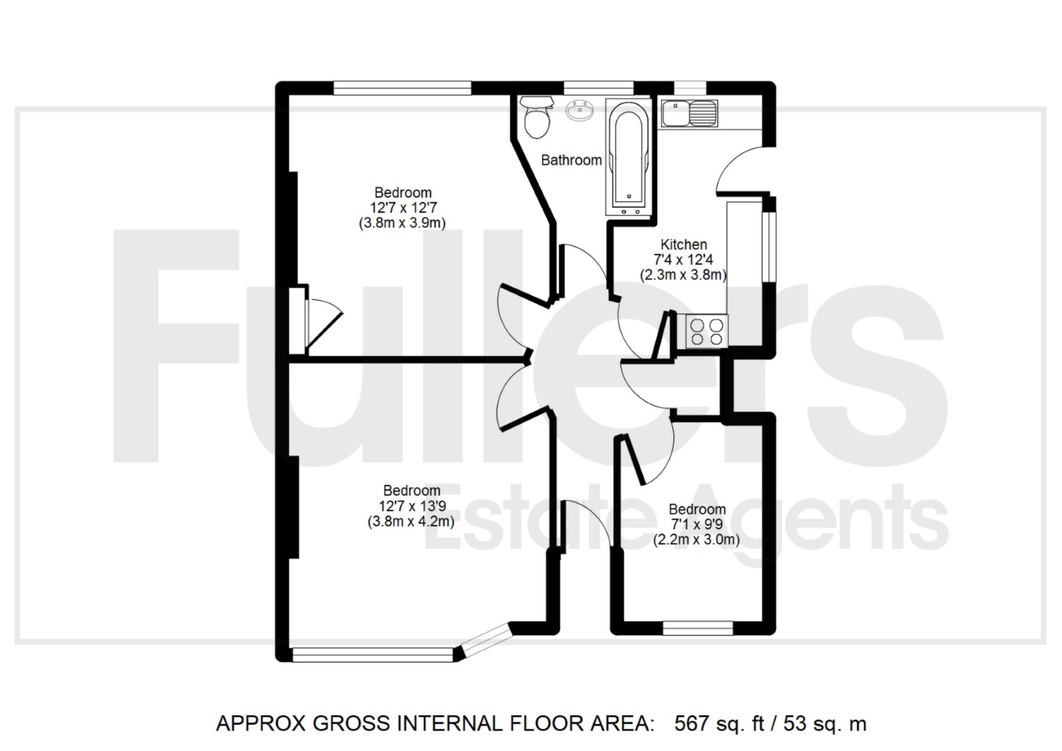 77, Inverness Avenue, Enfield floorplan