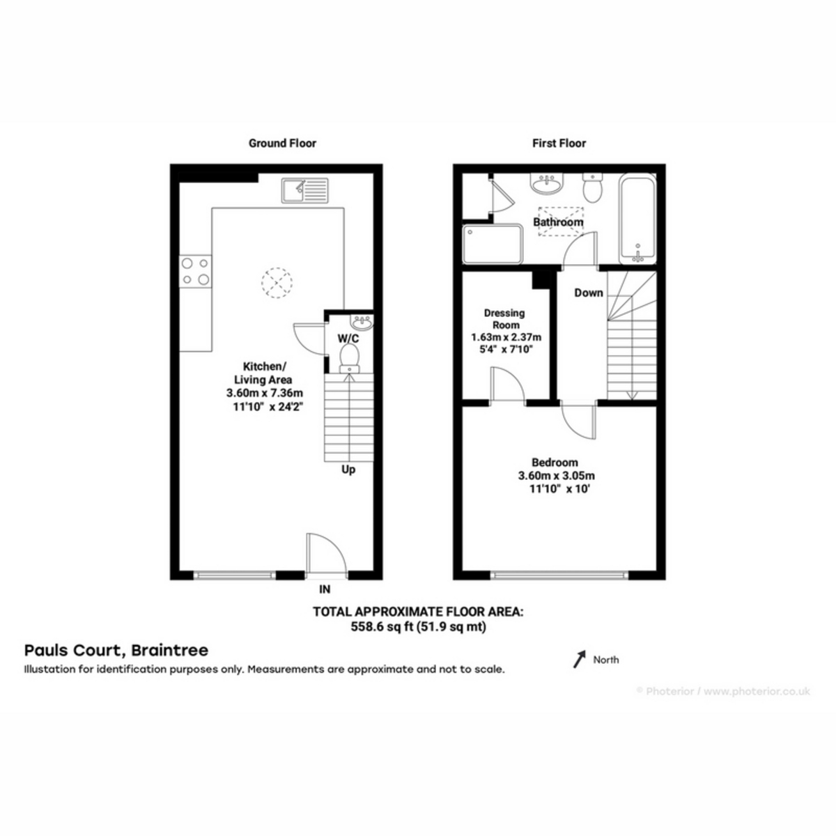 4 Pauls Court 3b, Coggeshall Road, Braintree floorplan