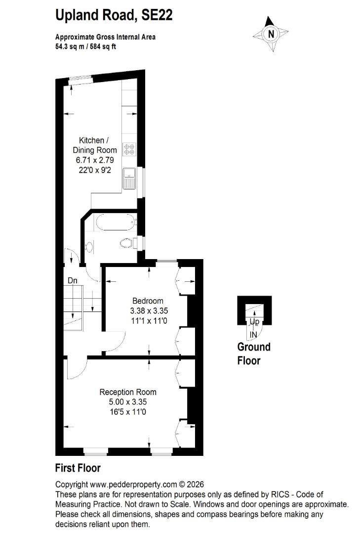 45B, Upland Road, London floorplan