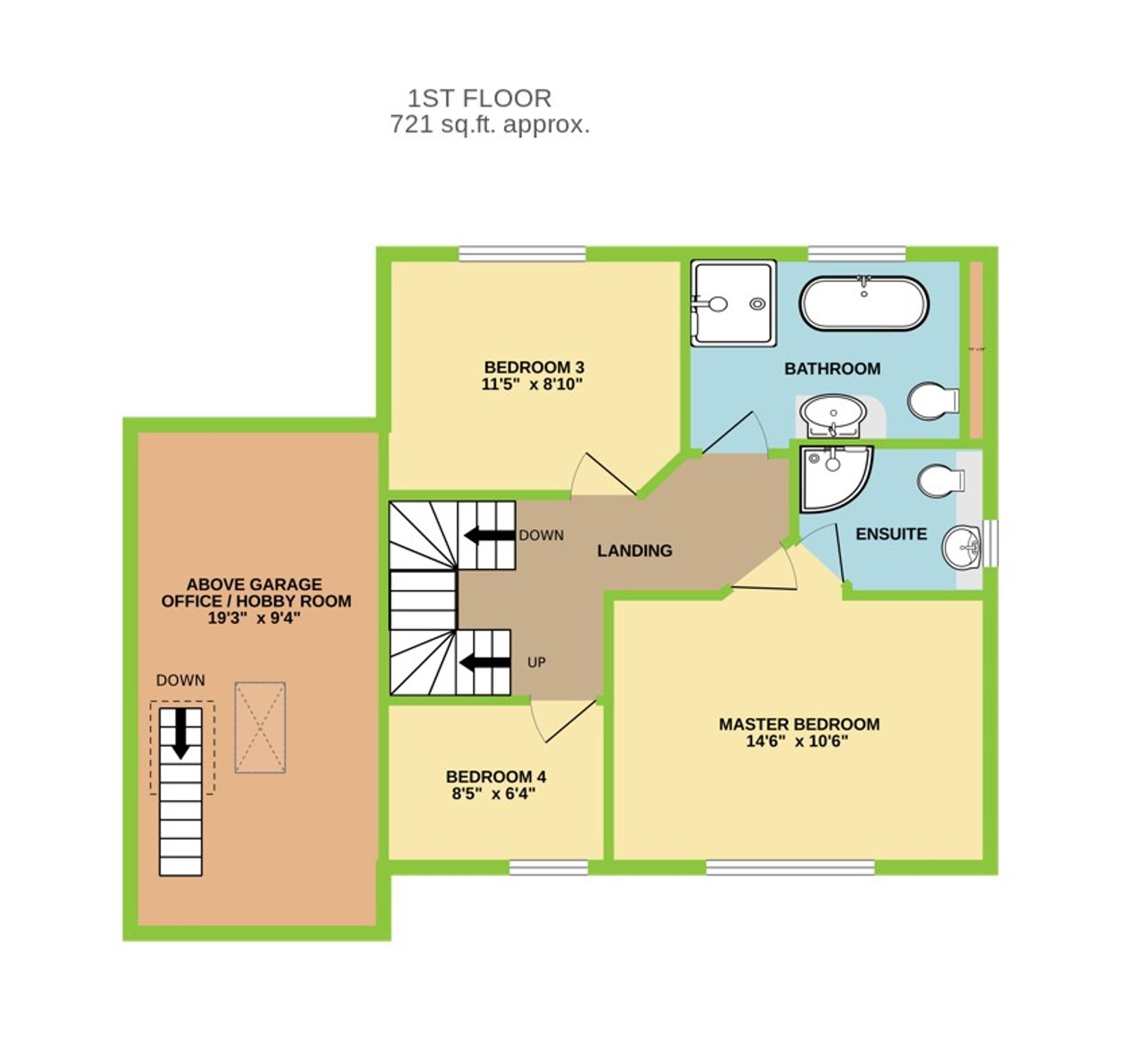 4 The Grange Y Deri, Pontypridd floorplan