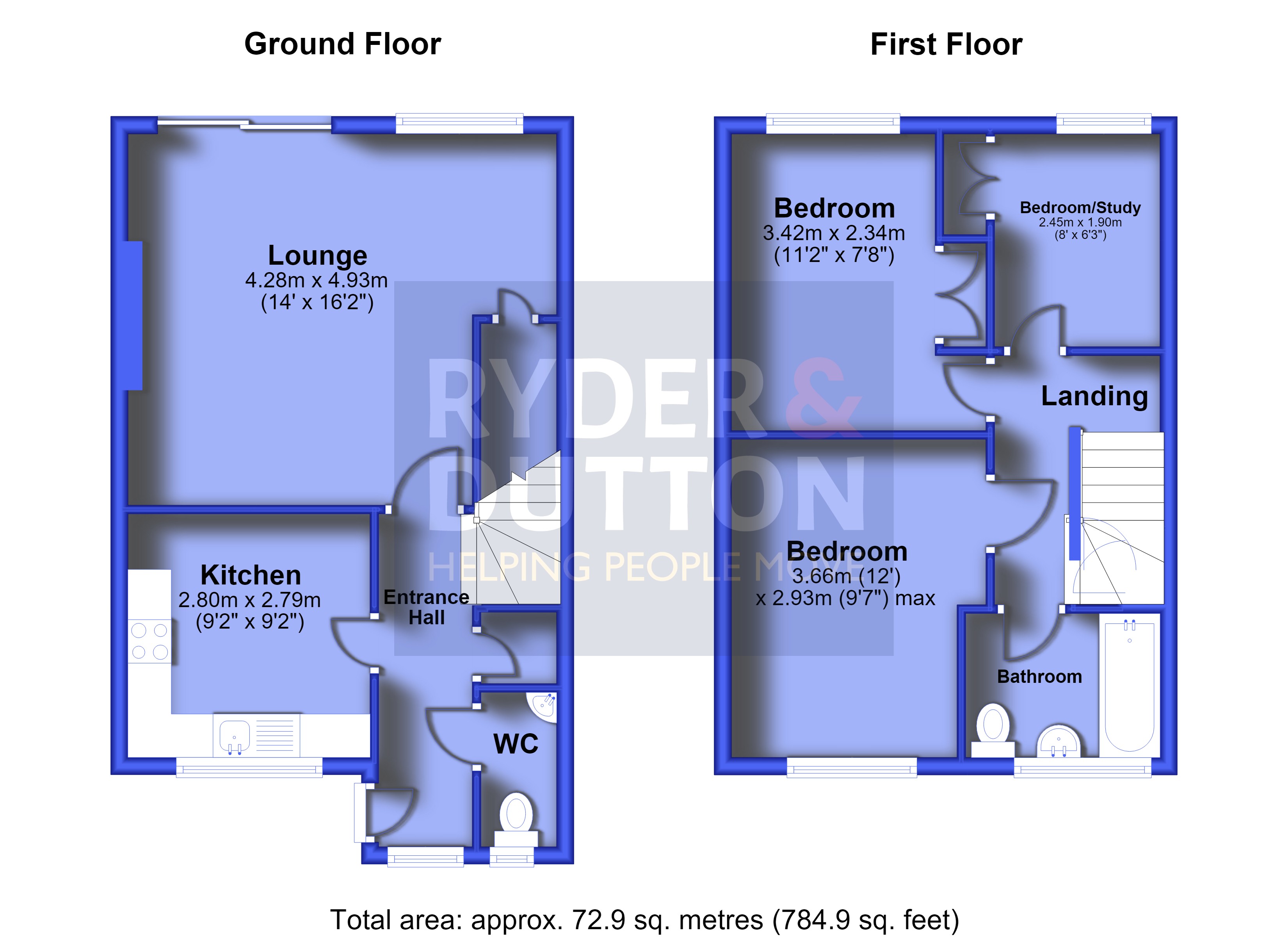5, The Heights, Holmfirth floorplan