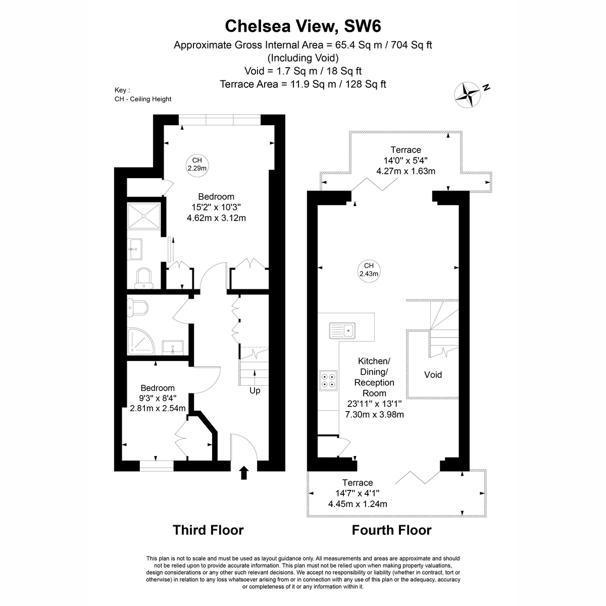 Flat 2 Chelsea View, 14, Farm Lane, London floorplan