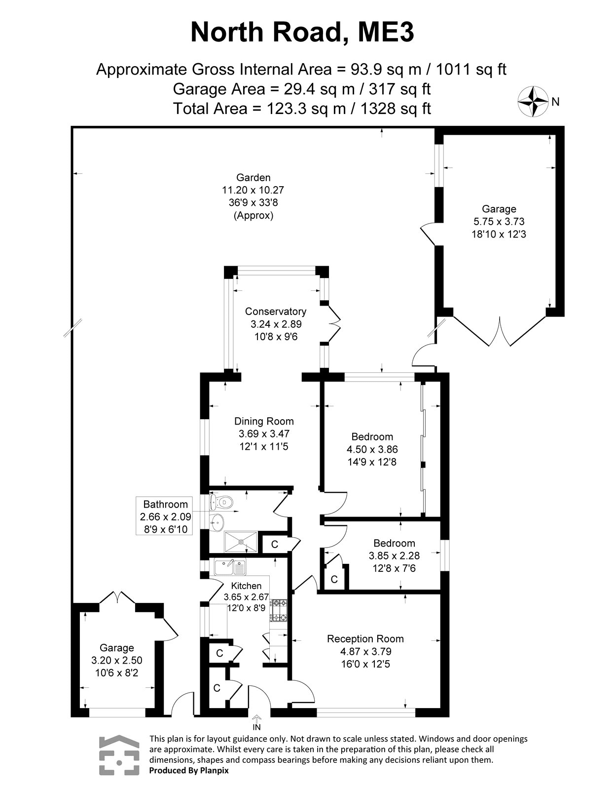 17, North Road, Rochester floorplan
