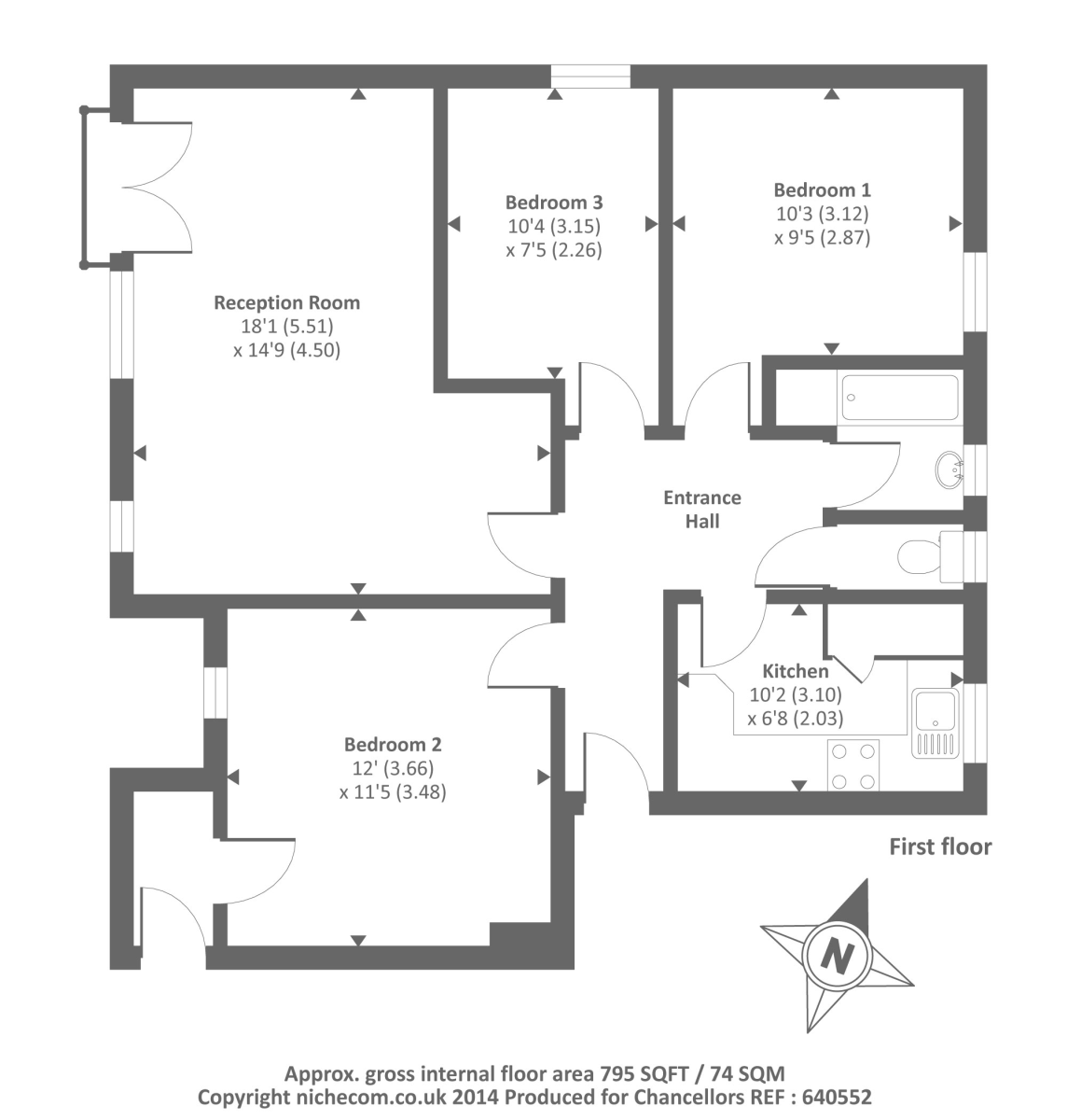 3 Bedrooms Flat to rent in Richmond, Surrey TW9
