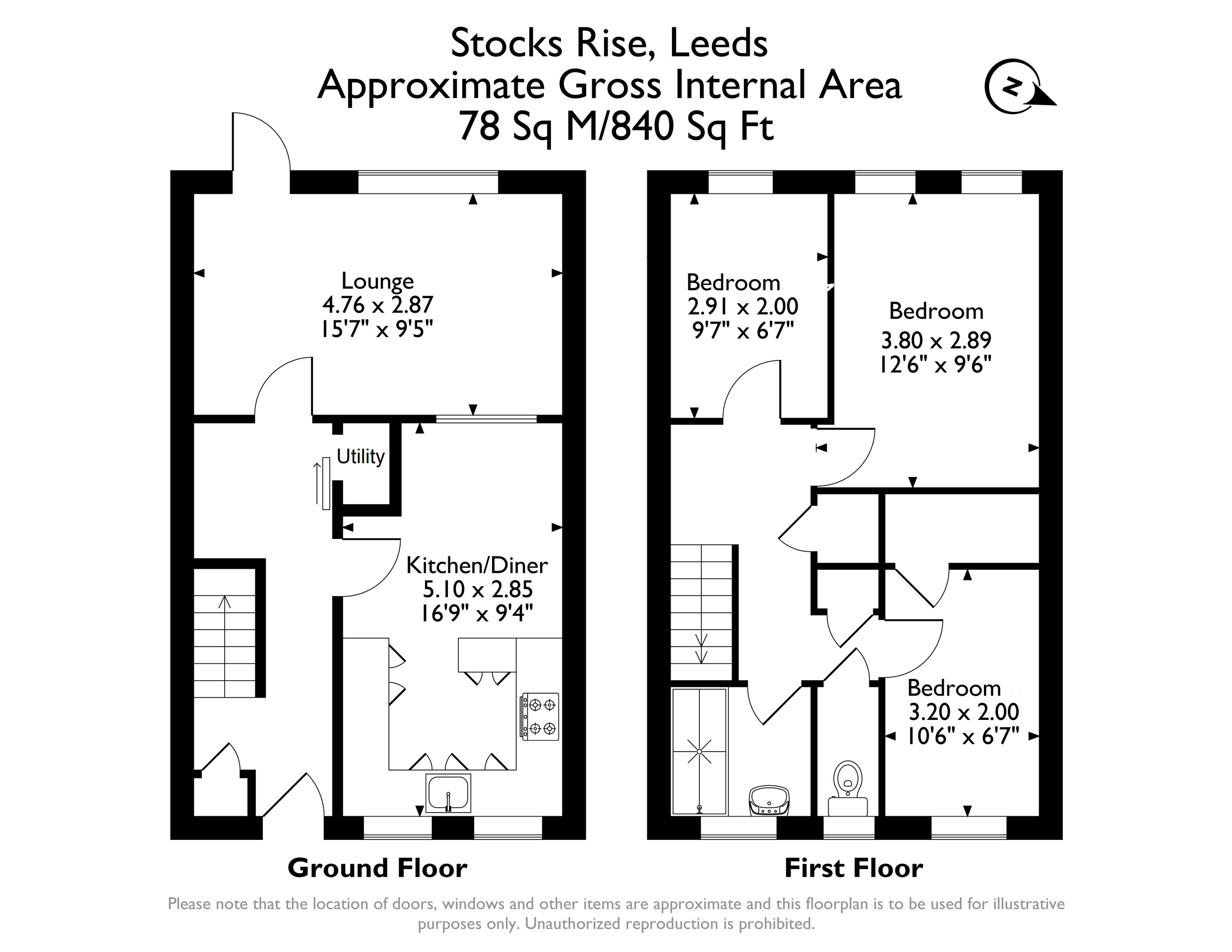 7 Stocks Rise, Leeds floorplan
