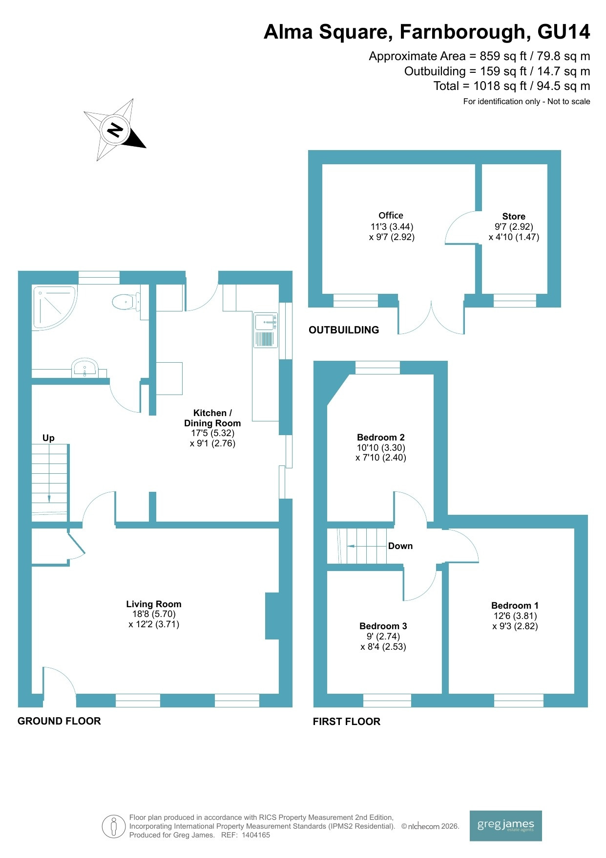 12, Alma Square, Farnborough floorplan
