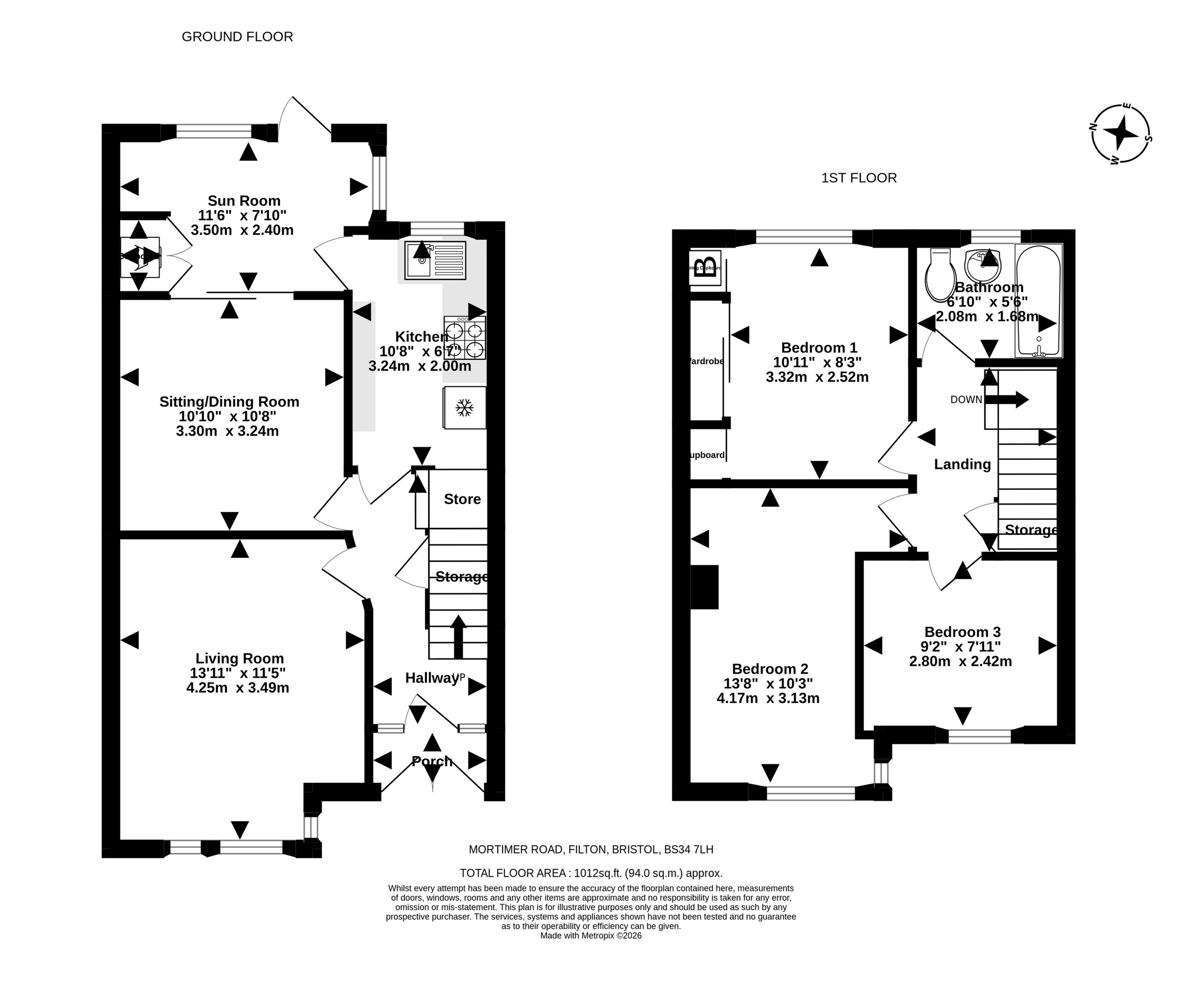 132 Mortimer Road, Bristol floorplan