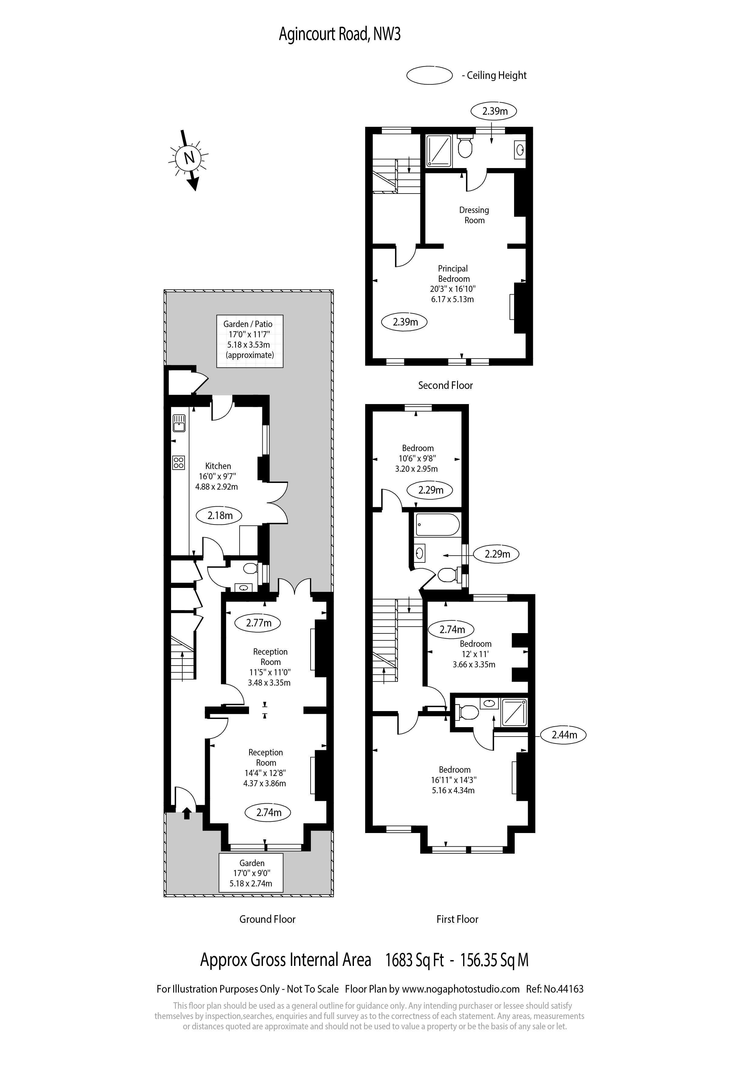 Agincourt Road, South End Green, London NW3, 4 bedroom terraced house