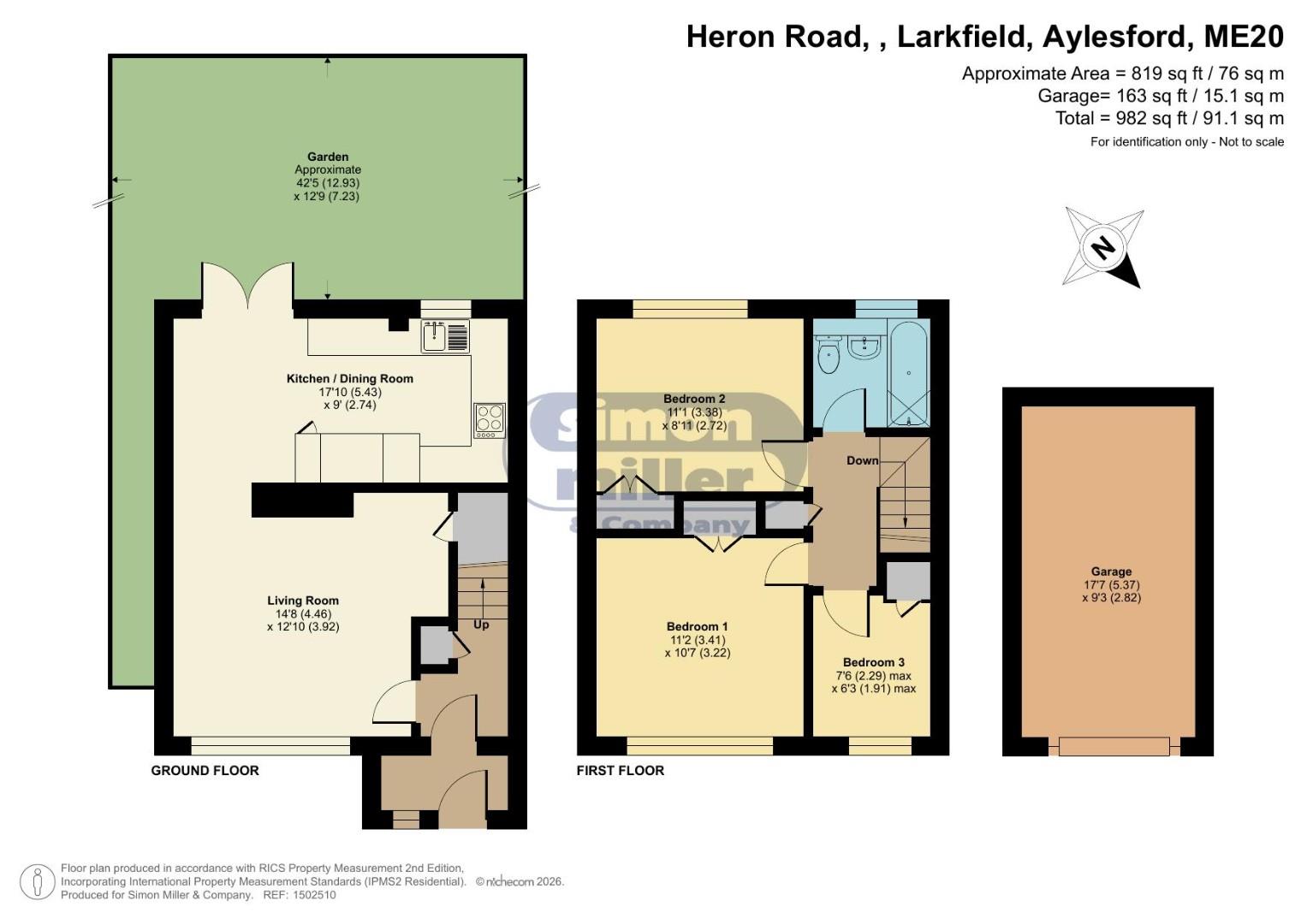 117, Heron Road, Aylesford floorplan
