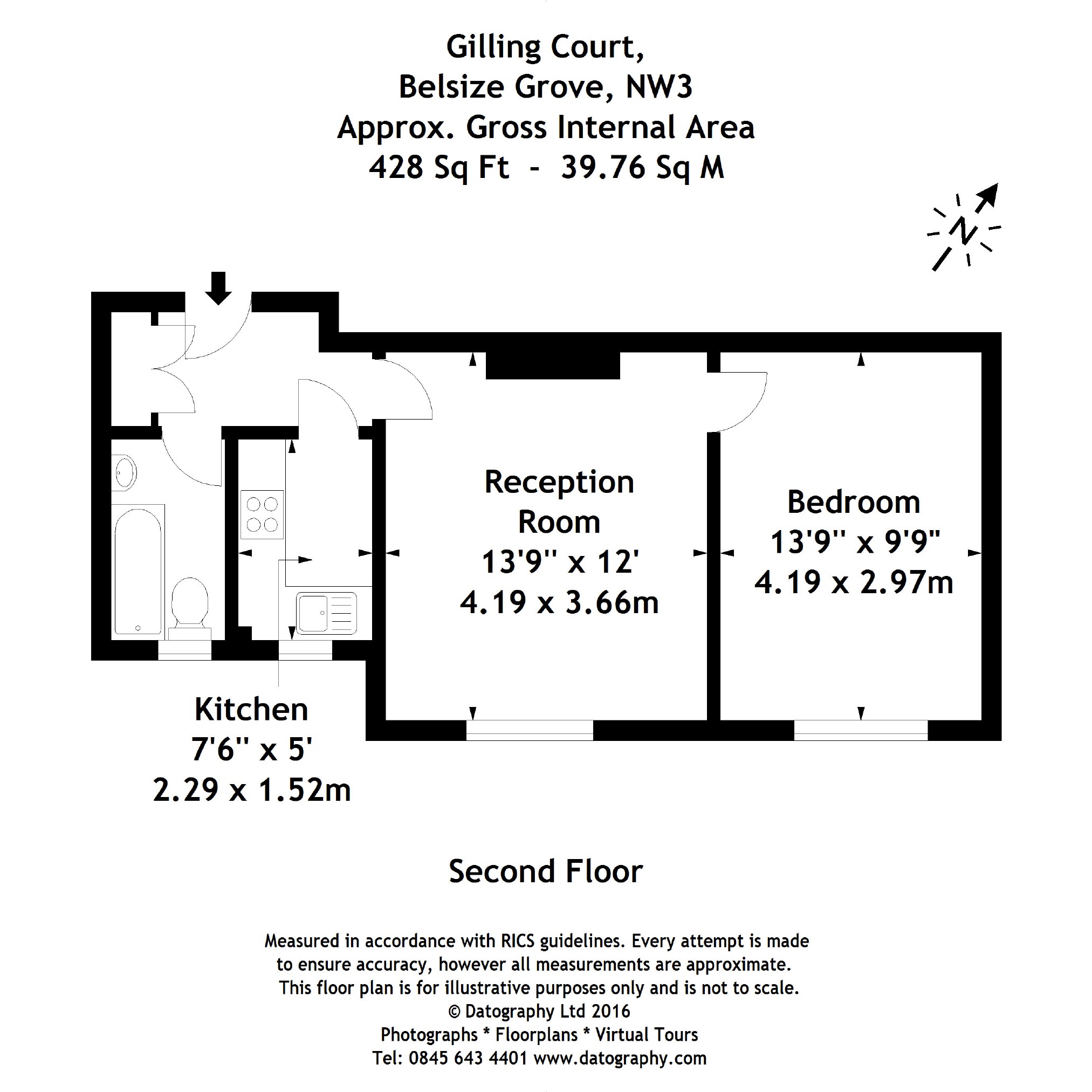 1 Bedrooms Flat to rent in Belsize Grove, Belsize Park, London NW3