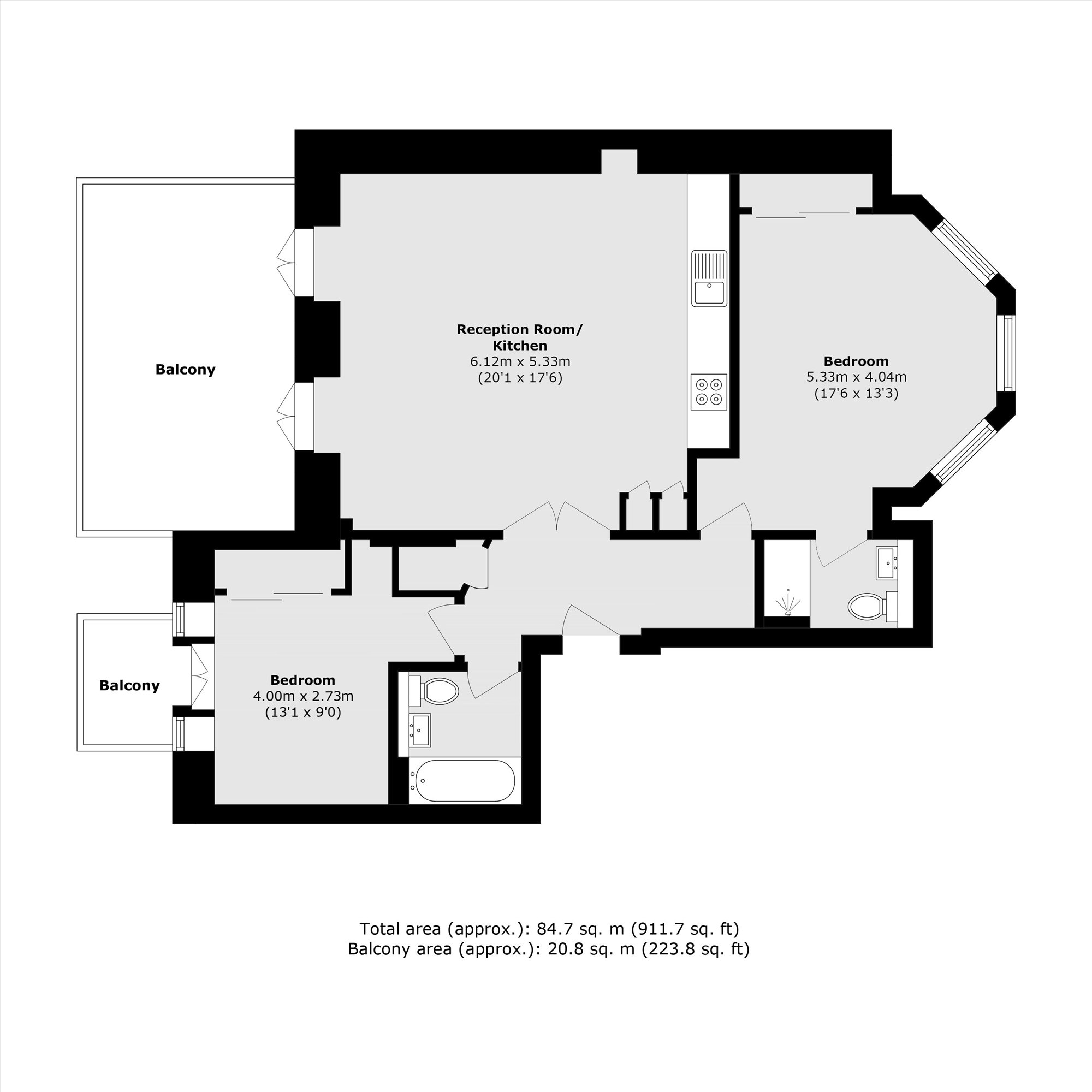 Flat 6, Campion House, Blumenthal Close, Isleworth floorplan