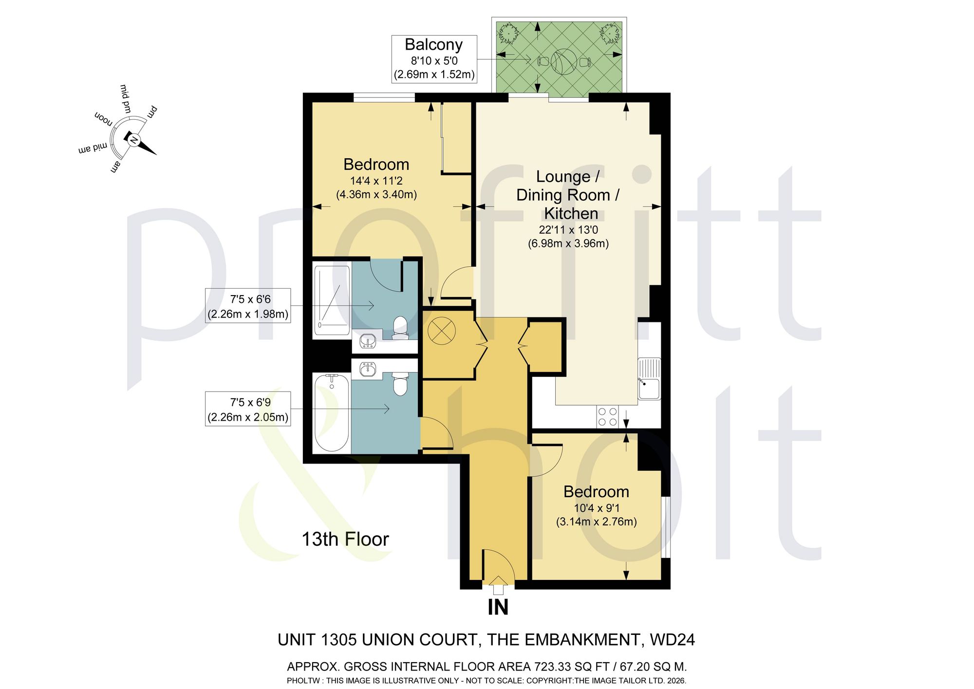 Apt 1306, Union Court, Watford floorplan